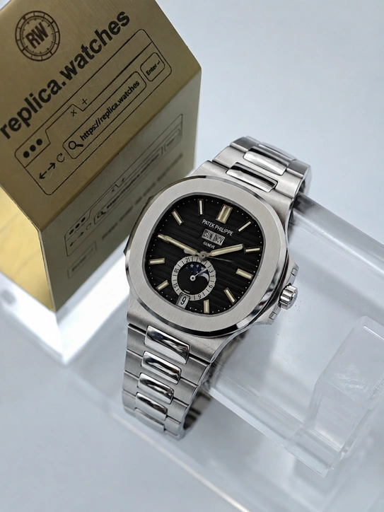 Patek Philippe Super Clone Watches 1:1 Nautilus 5726/1A-001 Black Dial Annual Calendar Luxury Sports Watch
