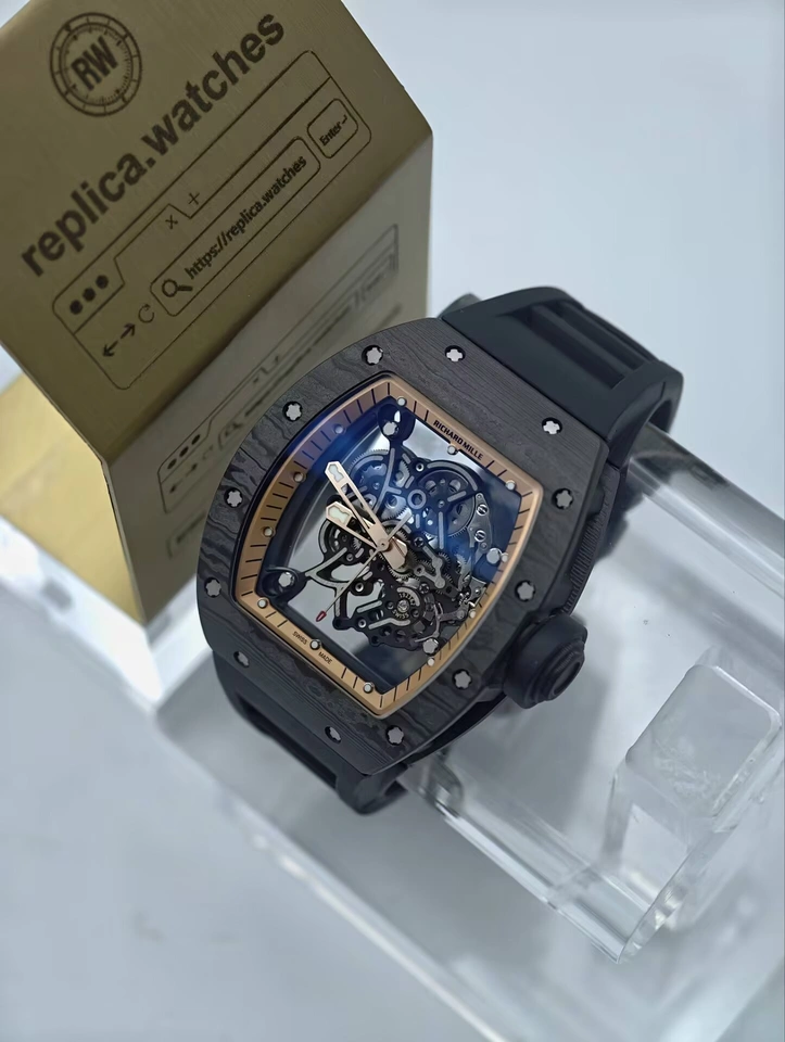 Richard Mille RM 055 Bubba Watson Asia Edition NTPT Carbon Skeleton Dial - Super Clone Watches 1:1 Premium Edition