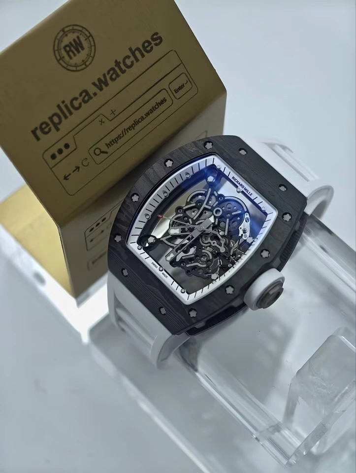Richard Mille RM 055 Bubba Watson NTPT Carbon Fiber Super Clone Watches 1:1 Skeleton Dial Integrated RMUL2