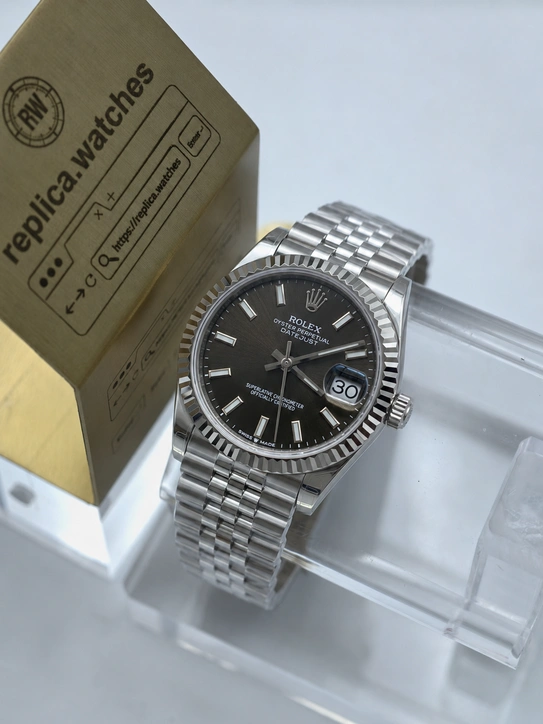 Best Rolex Datejust 31mm 278274-0016 Dark Grey Sunburst Dial 904L Steel Super Clone Watch
