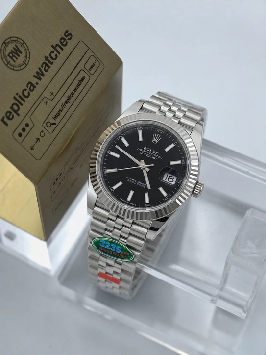 Super Clone Rolex Datejust 41 m126334-0018 Black Dial 904L Steel Cal.3235 Movement