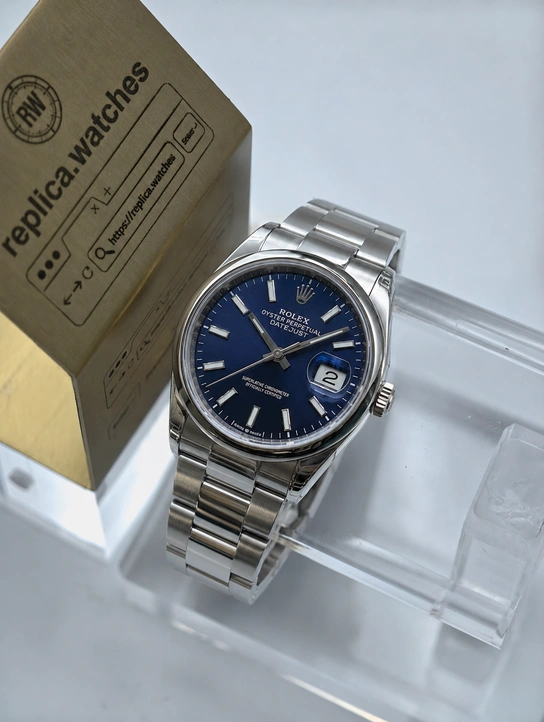 Best Super Clone Rolex Datejust 36mm M126200-0006 Luxury Sports Watch Blue Dial 904L Stainless Steel Sapphire