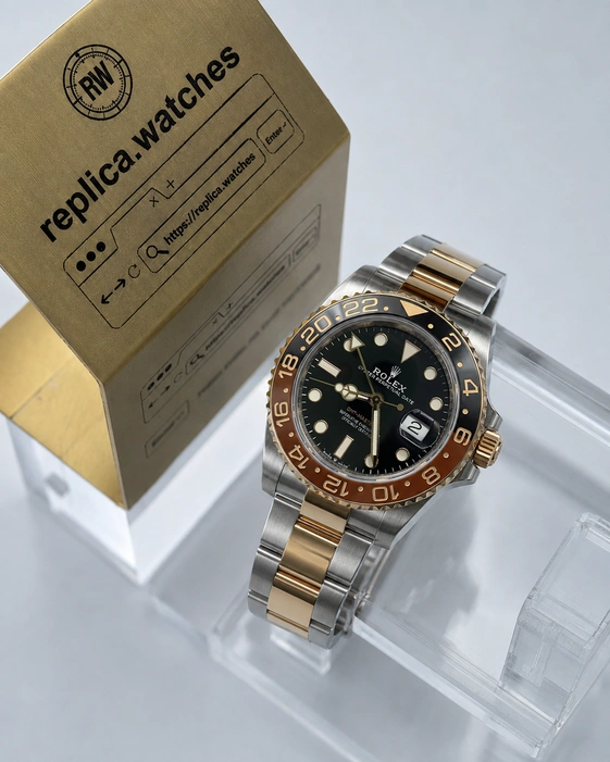 Rolex GMT Master II Rootbeer 126711CHNR 40mm Two Tone Rose Gold Automatic Super Clone Watch