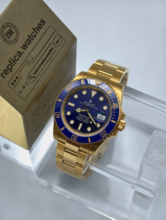 Rolex Submariner M126618LB-0002 Super Clone Watch 41mm Blue Dial 18K Gold Finish Clone Calibre 3235