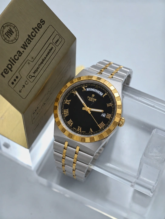 Tudor Super Clone Watches 1:1 Royal M28603-0003 41mm Two Tone Steel Black Dial Automatic Movement Luxury Sports Edition