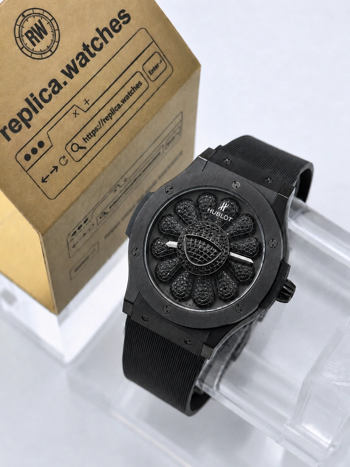 Hublot Classic Fusion 507.CX.9000.RX.TAK21 Super Clone Watch 45mm Black Ceramic Smiling Flower Automatic