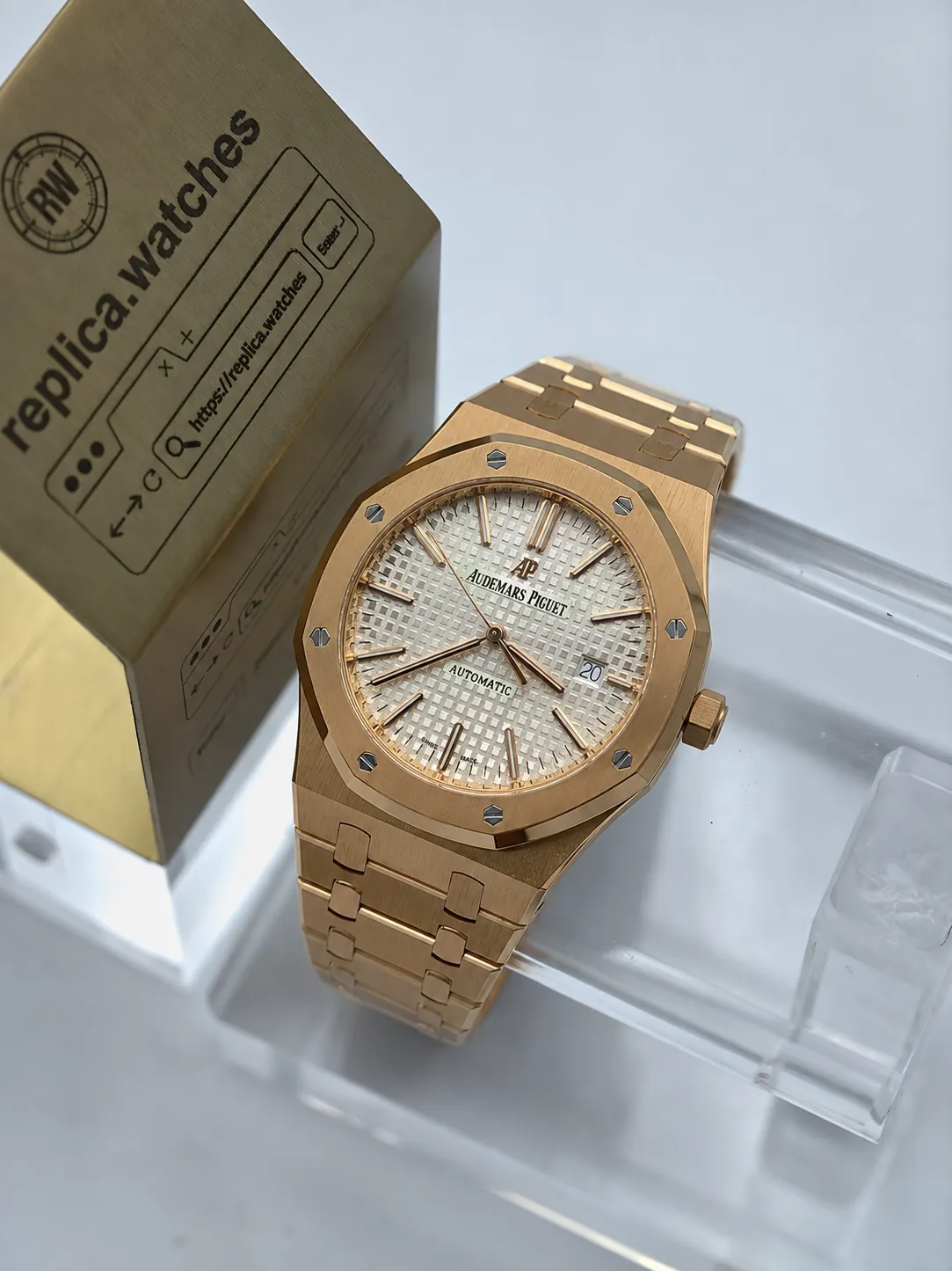 Audemars Piguet Royal Oak Replica 15400OR.OO.1220OR.02 41mm Rose Gold 3120 Movement ZF Watch