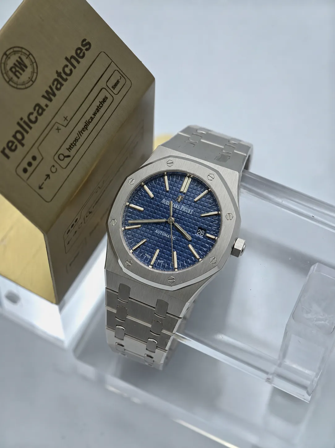 Audemars Piguet Royal Oak Replica 15400ST.OO.1220ST.03 41mm Blue Grande Tapisserie 3120 ZF Watch