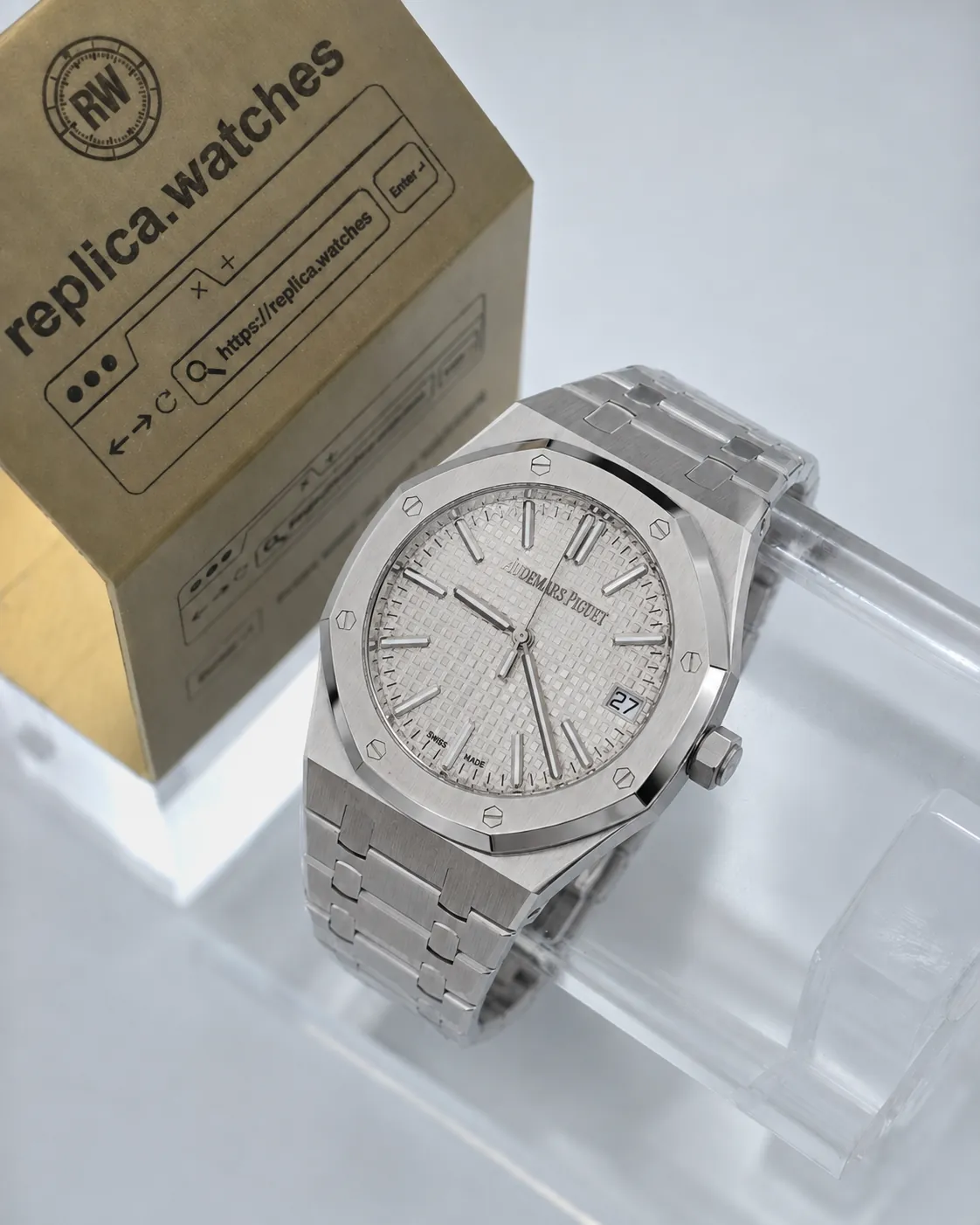 Replica Audemars Piguet Royal Oak 15510ST.OO.1320ST.08 White Dial 41mm TOP Factory Watch
