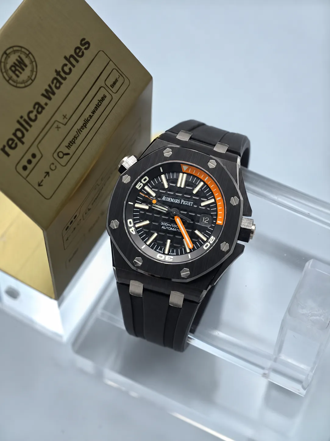 Replica Audemars Piguet Royal Oak Offshore 15707CE.OO.A002CA.01 42mm Black Ceramic Orange Dive 3120 Movement Z Factory Watch