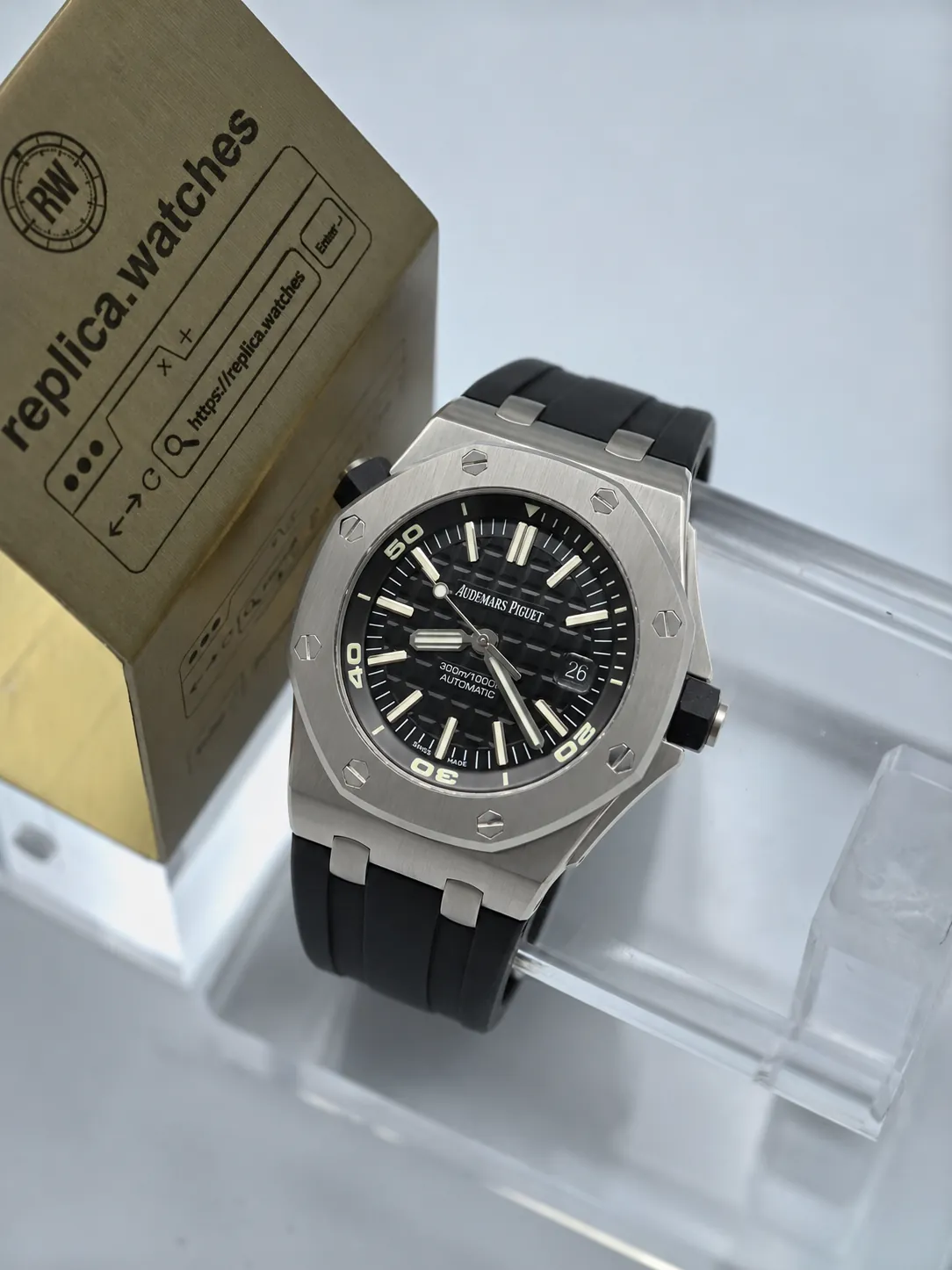Replica Audemars Piguet Royal Oak Offshore 15710ST.OO.A002CA.01 42mm Black Mega Tapisserie 3120 Movement Z Factory Watch