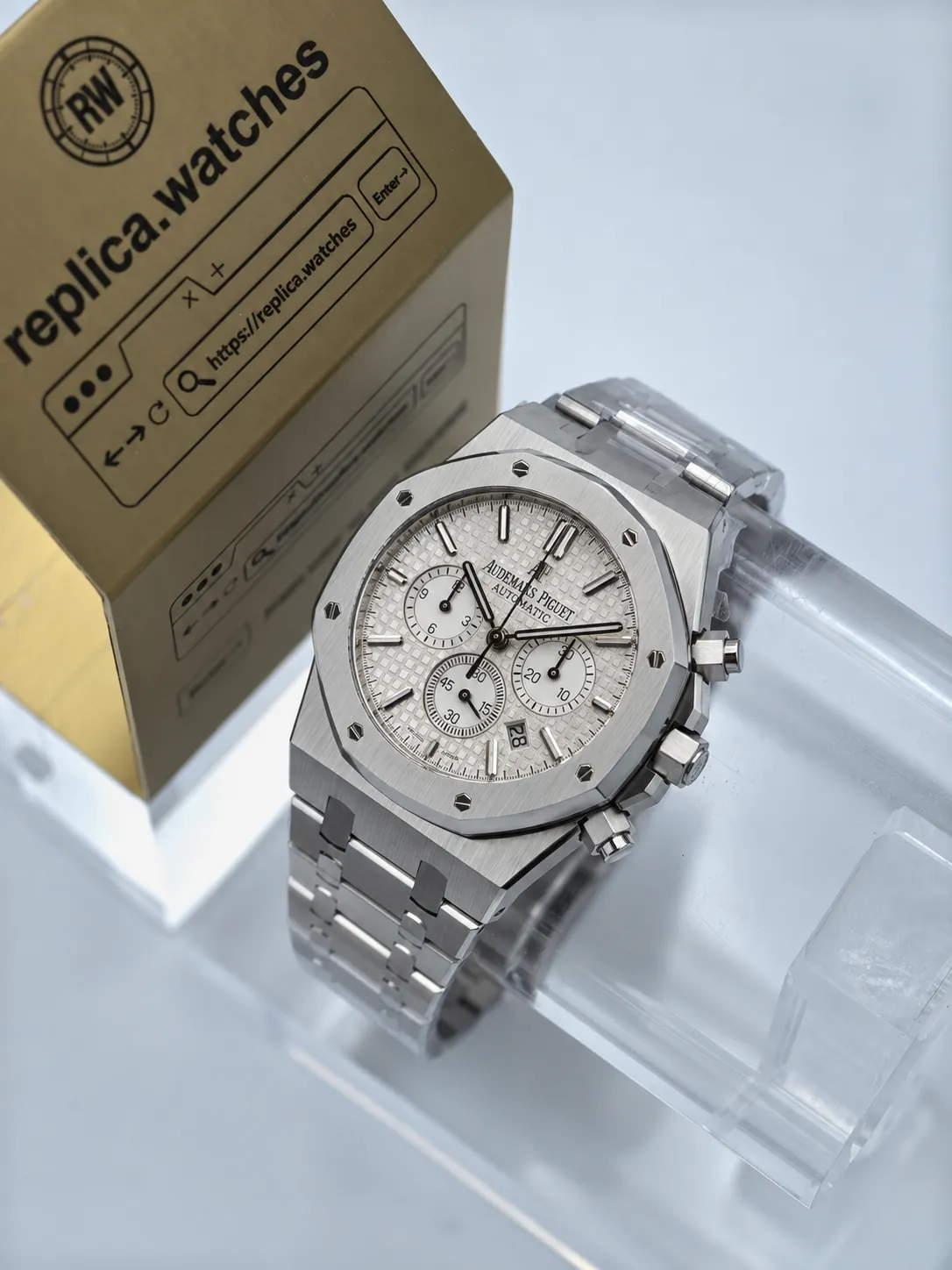 Replica Audemars Piguet Royal Oak 26320ST.OO.1220ST.02 41mm Silver Dial Chronograph 2385 OM Factory Watch