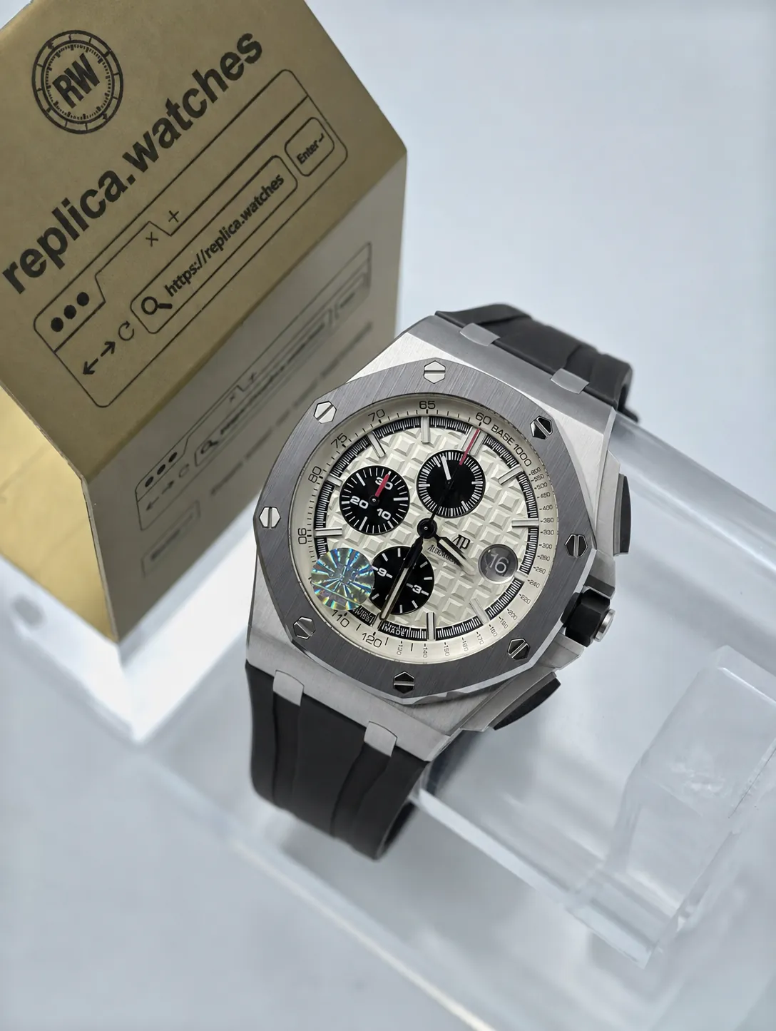 Replica Audemars Piguet Royal Oak Offshore 26400SO.OO.A002CA.01 44mm White Mega Tapisserie 3120 Movement JF Watch
