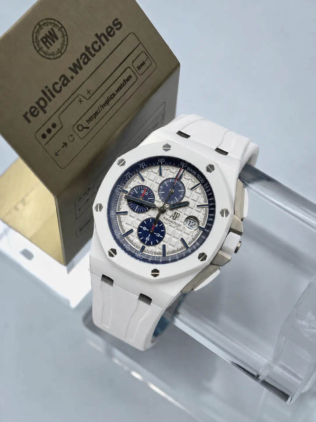 Replica Audemars Piguet Royal Oak Offshore 26402CB.OO.A010CA.01 44mm White Ceramic BBF Factory Watch