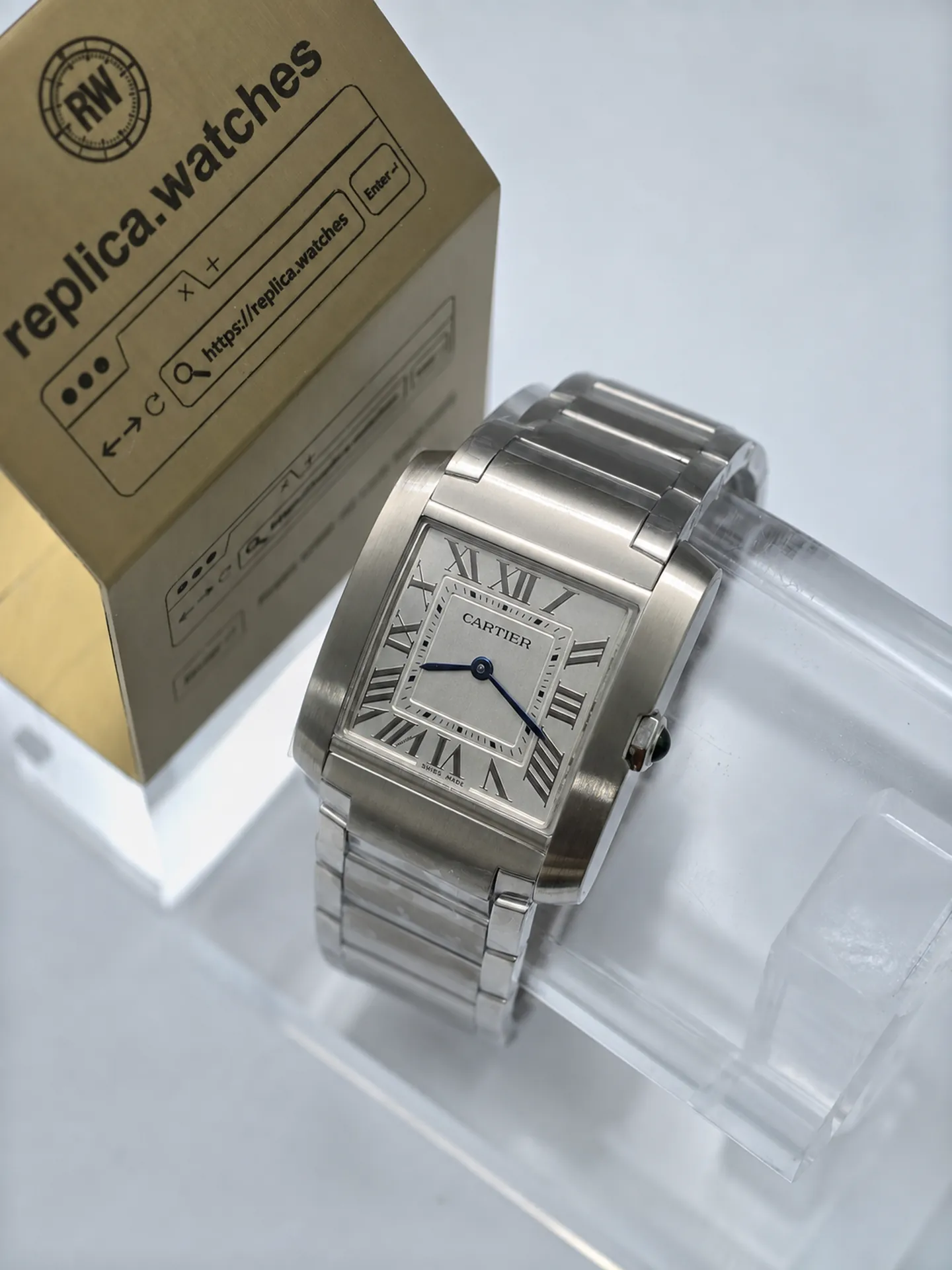 Replica Cartier Tank Francaise WSTA0065 Silver Roman Dial 25mm Steel Watch
