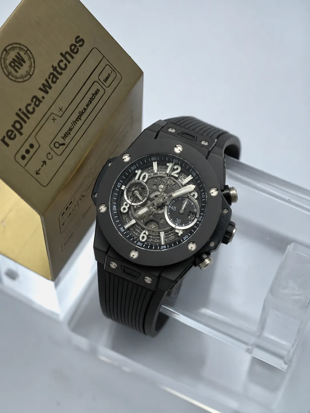 Replica Hublot Big Bang Unico Black Magic 441.CI.1171.RX 42mm Black Skeleton 1280 Ceramic BBF Watch
