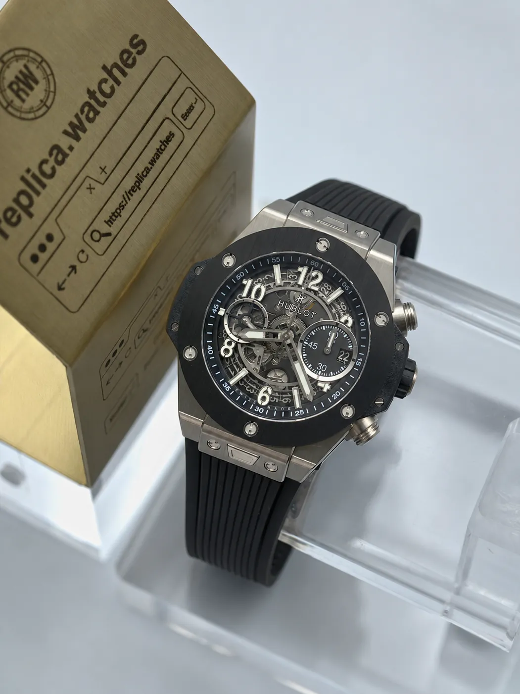 Replica Hublot Big Bang Unico 441.NM.1171.RX 42mm Titanium Ceramic 1280 Skeleton BB Factory Watch