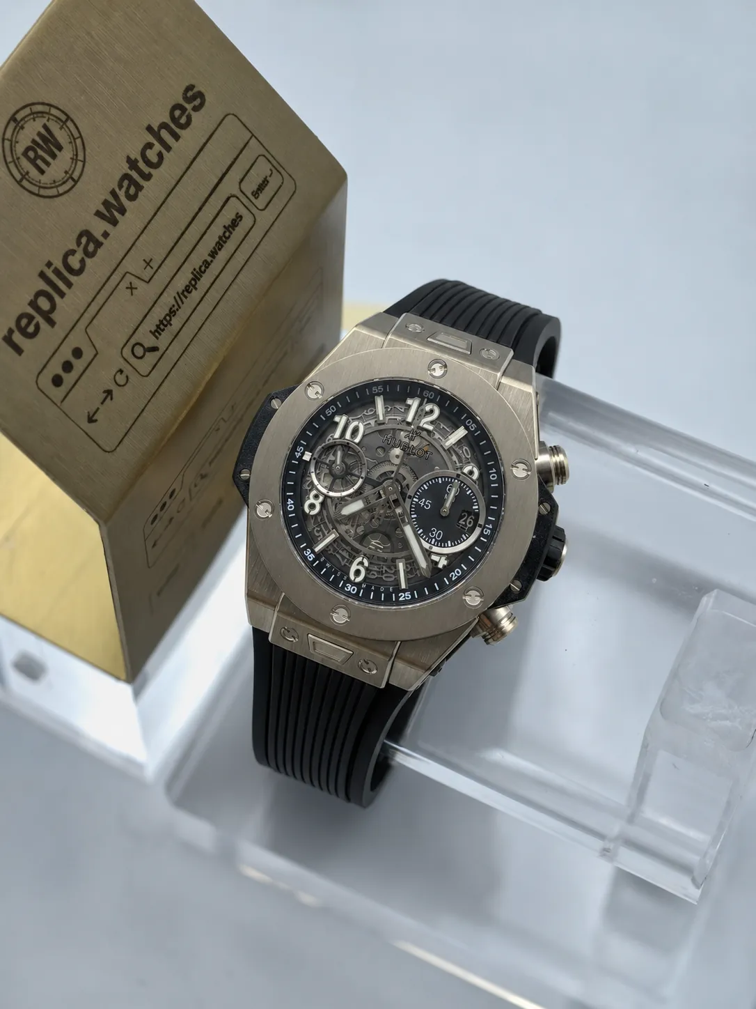 Replica Hublot Big Bang Unico 441.NX.1171.RX 42mm Black‑Grey Skeleton 1280 Titanium BBF Factory Watch
