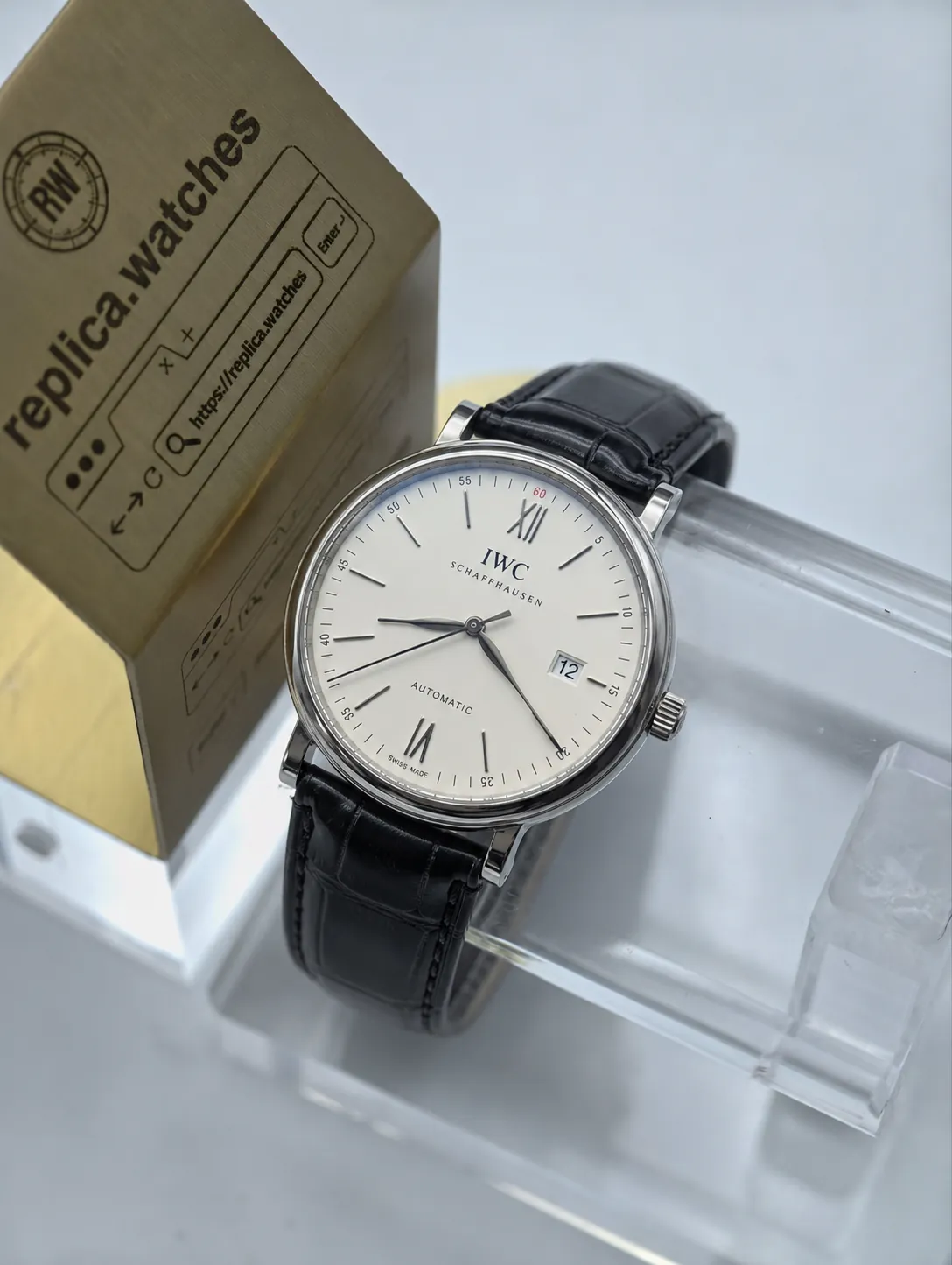 Replica IWC Portofino Automatic IW356501 Silver Dial 40mm Stainless Steel V7 Factory Watch