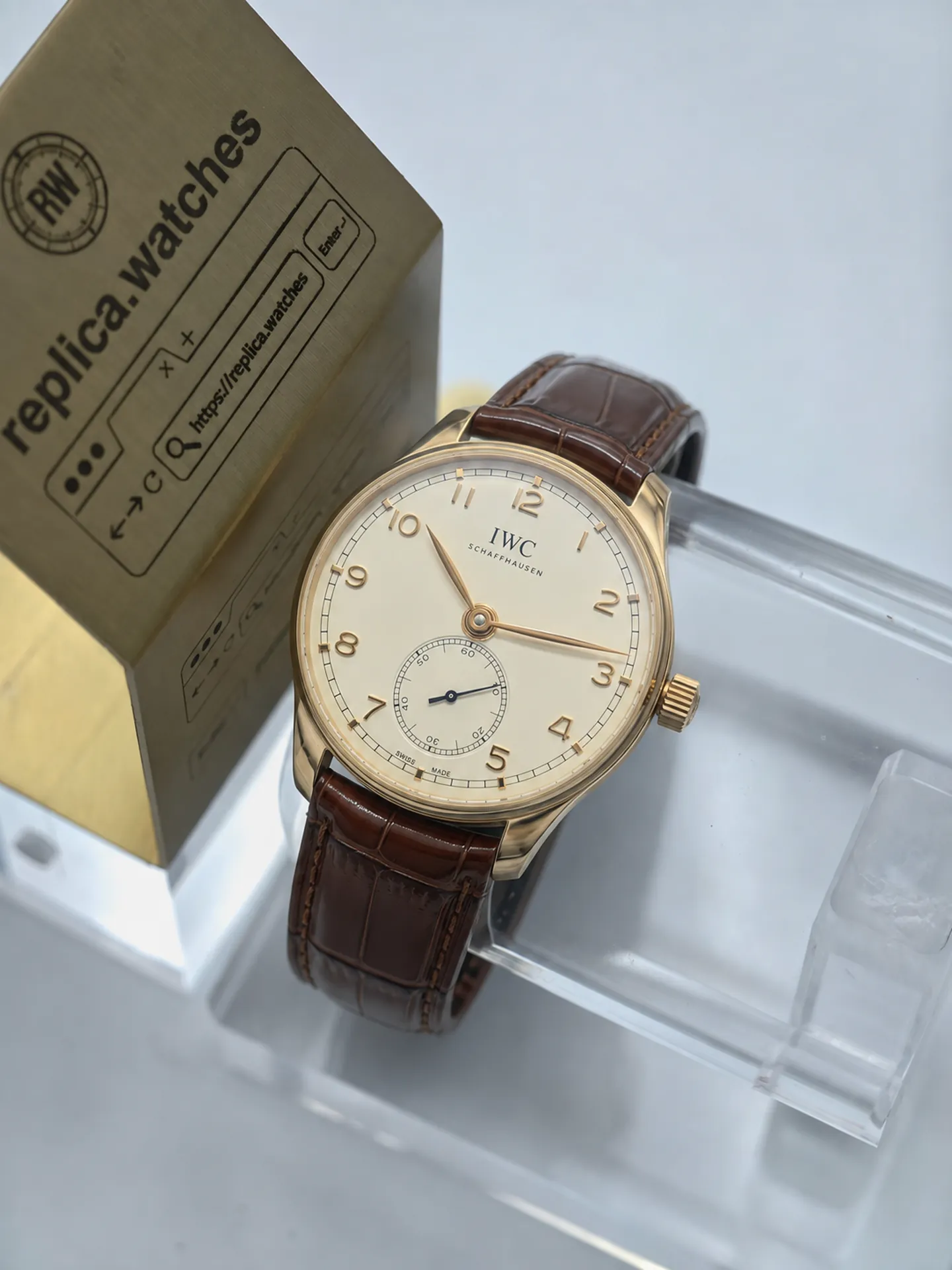 Replica IWC Portugieser Automatic IW358306 Silver Dial 40.4mm Rose Gold YL Factory Watch