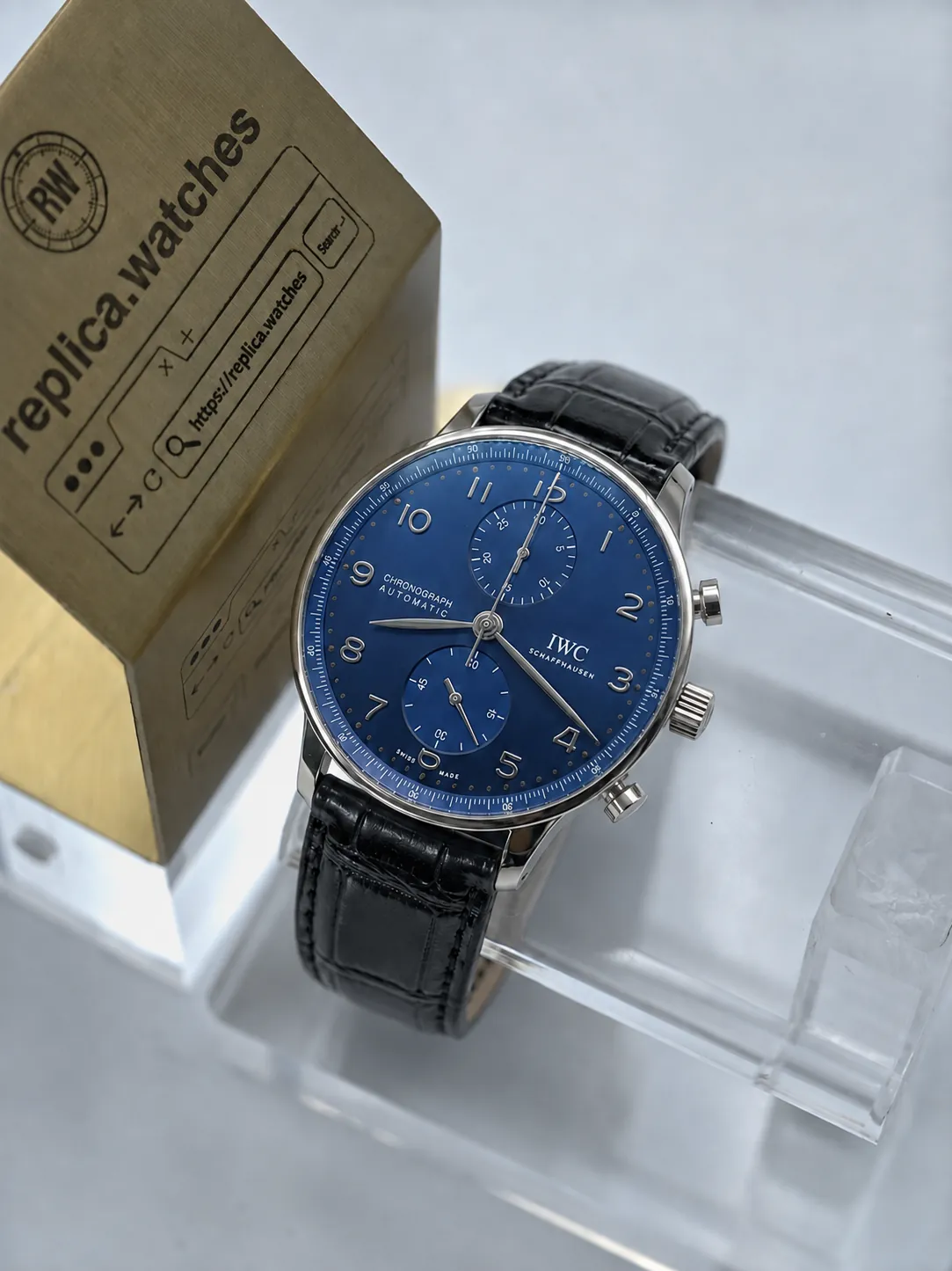 Replica IWC Portugieser Chronograph IW371606 Blue Dial 41mm Steel Z Factory Watch