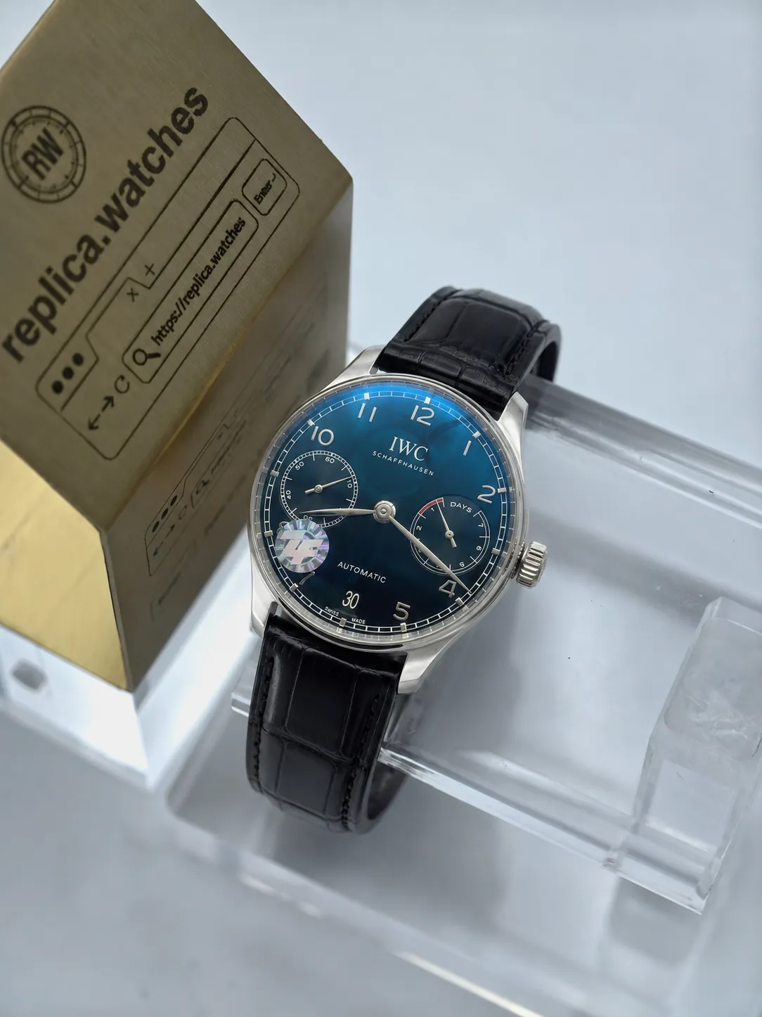 Replica IWC Portugieser Automatic IW500710 Blue Sunray Dial 42.3mm Steel Z Factory Watch