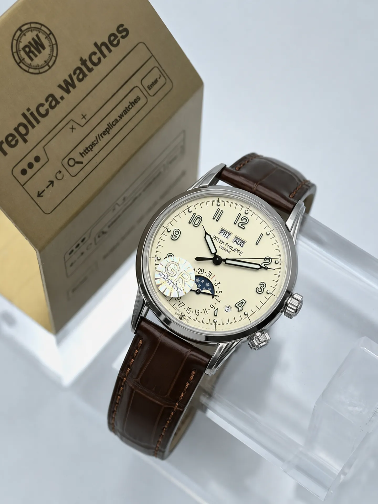 Replica Patek Philippe Grand Complications Perpetual Calendar 5320G-001 Cream Dial 40mm GR Factory Watch