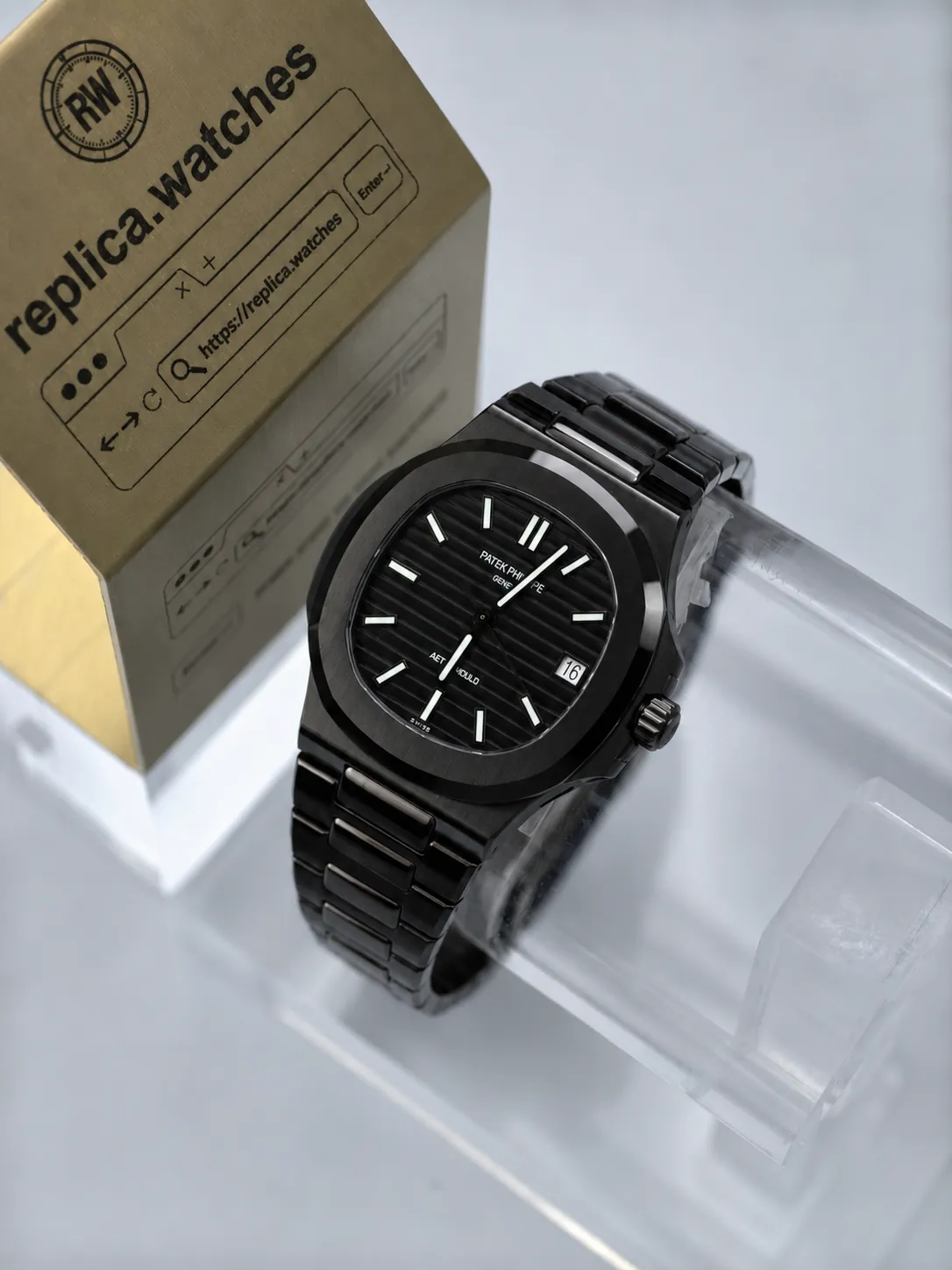 Replica Patek Philippe Nautilus 5711 Custom All Black 40mm Black Dial 324 Movement 3K Factory
