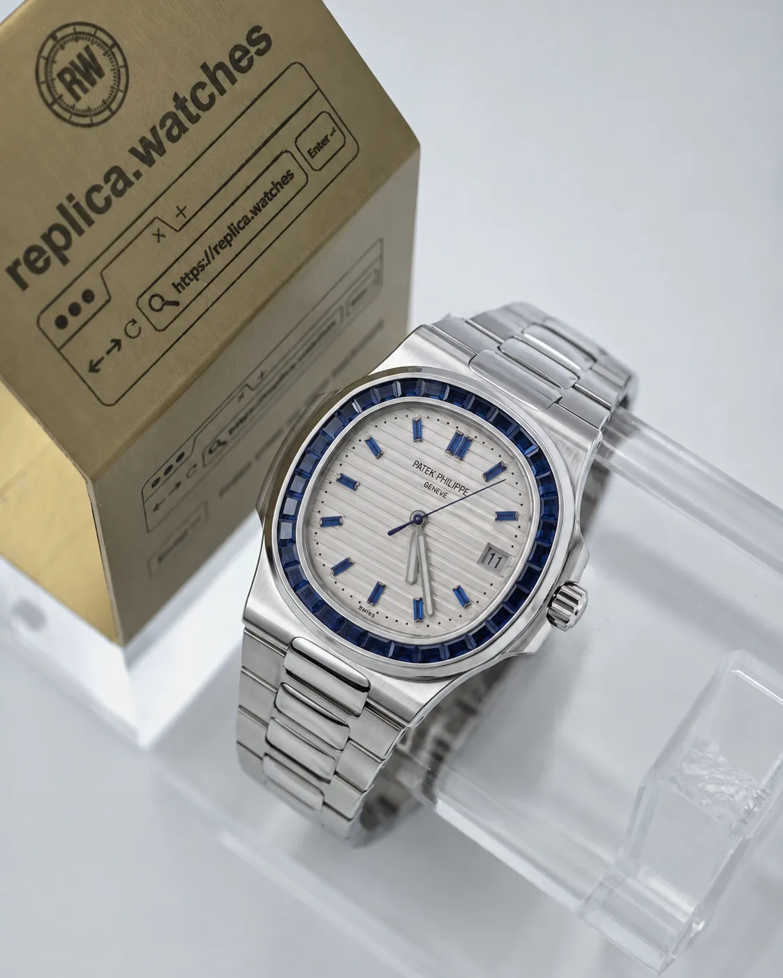 Replica Patek Philippe Nautilus 5711/111P-010 40mm Sapphire Custom 324 Movement GR Factory Watch