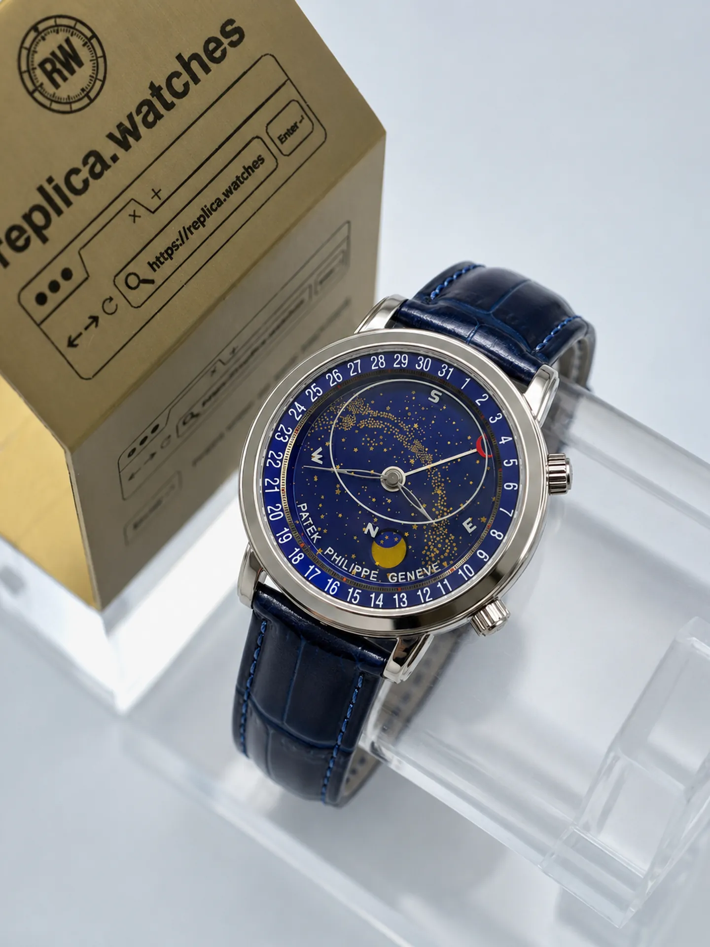 Replica Patek Philippe Grand Complications Celestial 6102P-001 Blue Starry Dial 44mm AI Factory Watch