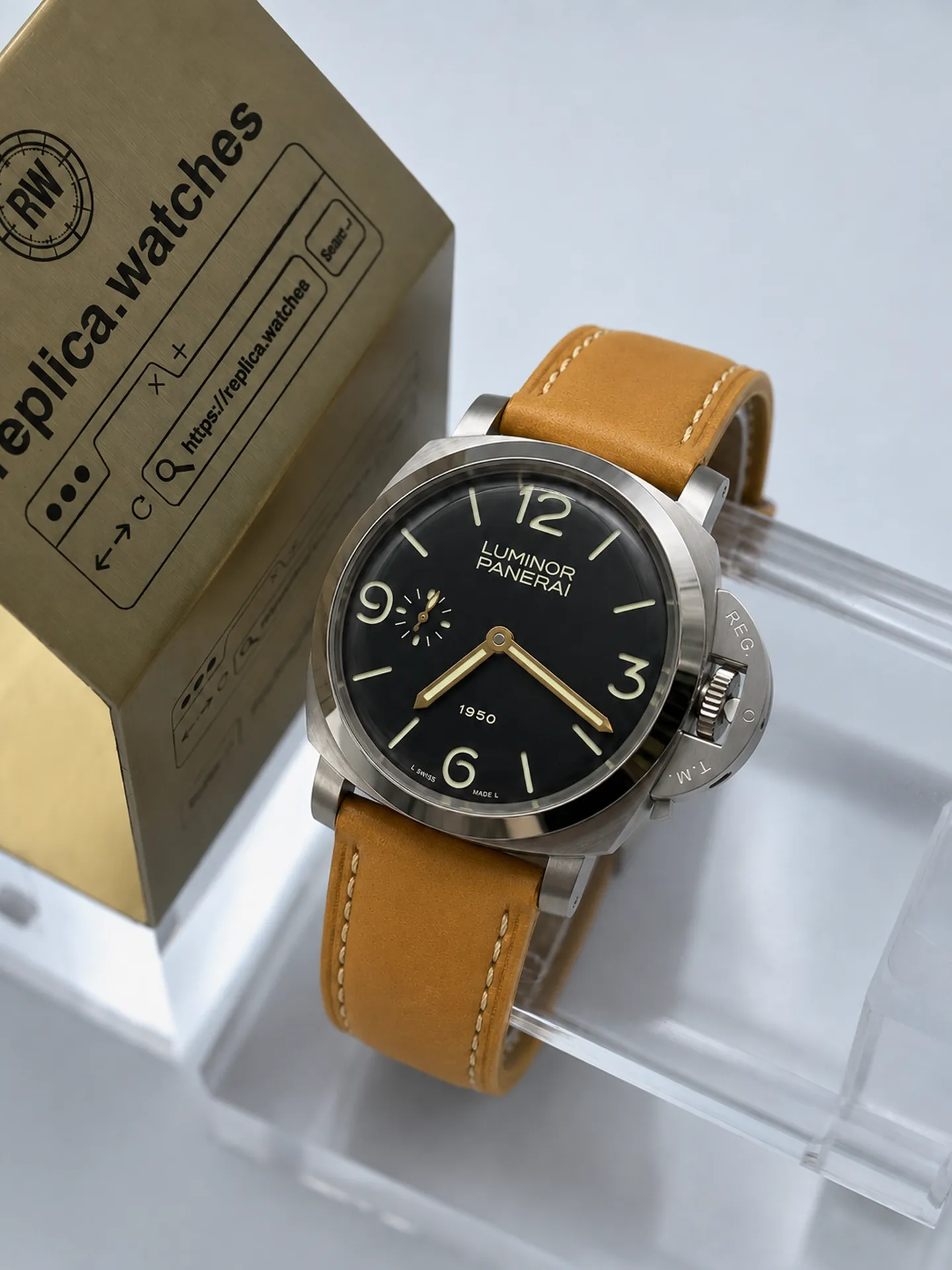 Replica Panerai Luminor 1950 PAM00127 Fiddy Black Dial 47mm Steel VS Factory Watch