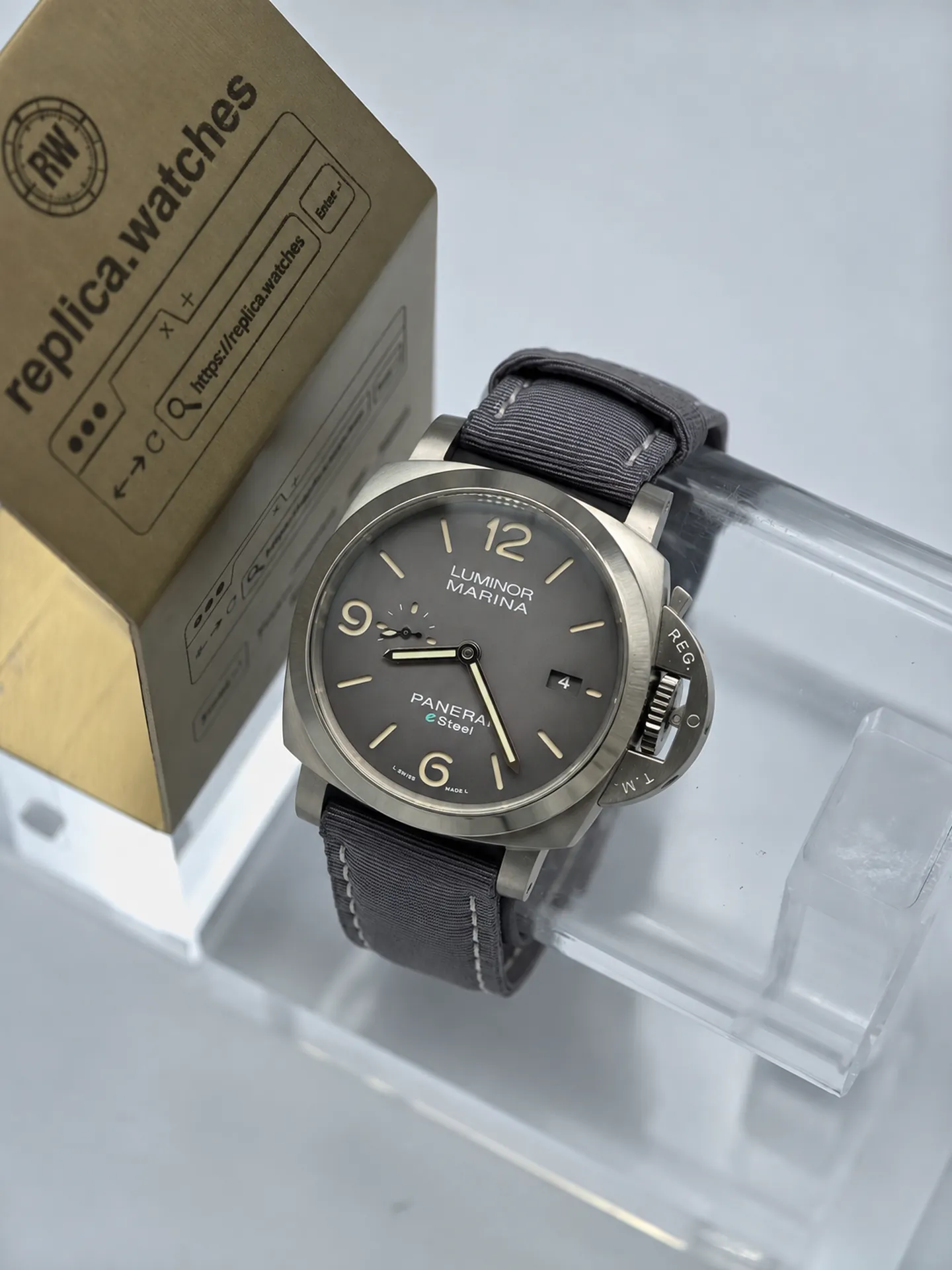 Replica Panerai Luminor PAM01358 Grey Gradient Dial 44mm Eco-Steel TT Factory Watch