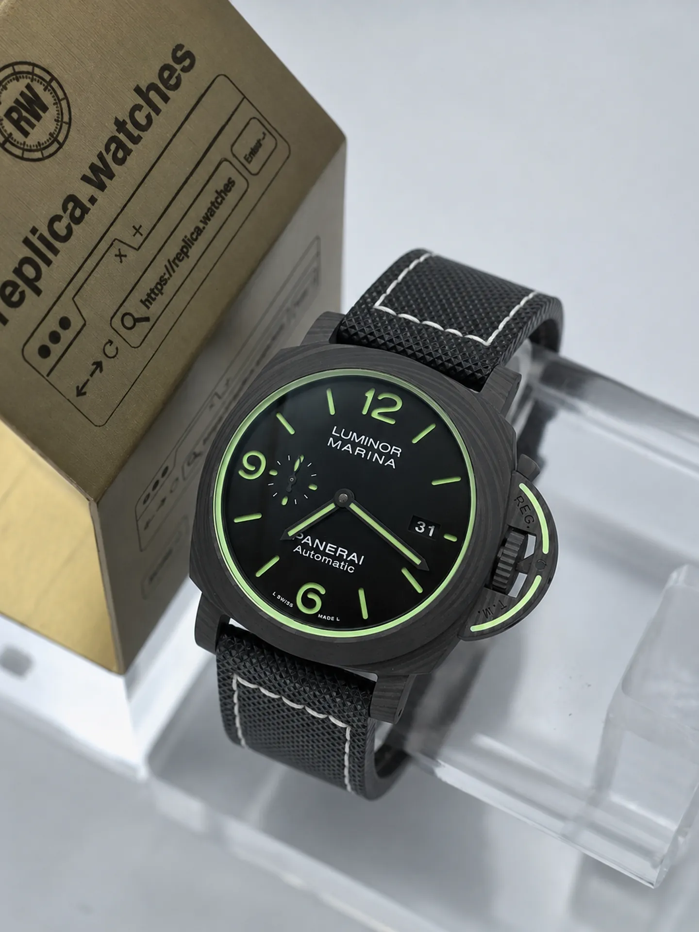 Replica Panerai Luminor Marina PAM01118 Carbotech 70th Anniversary 44mm VS Factory Watch