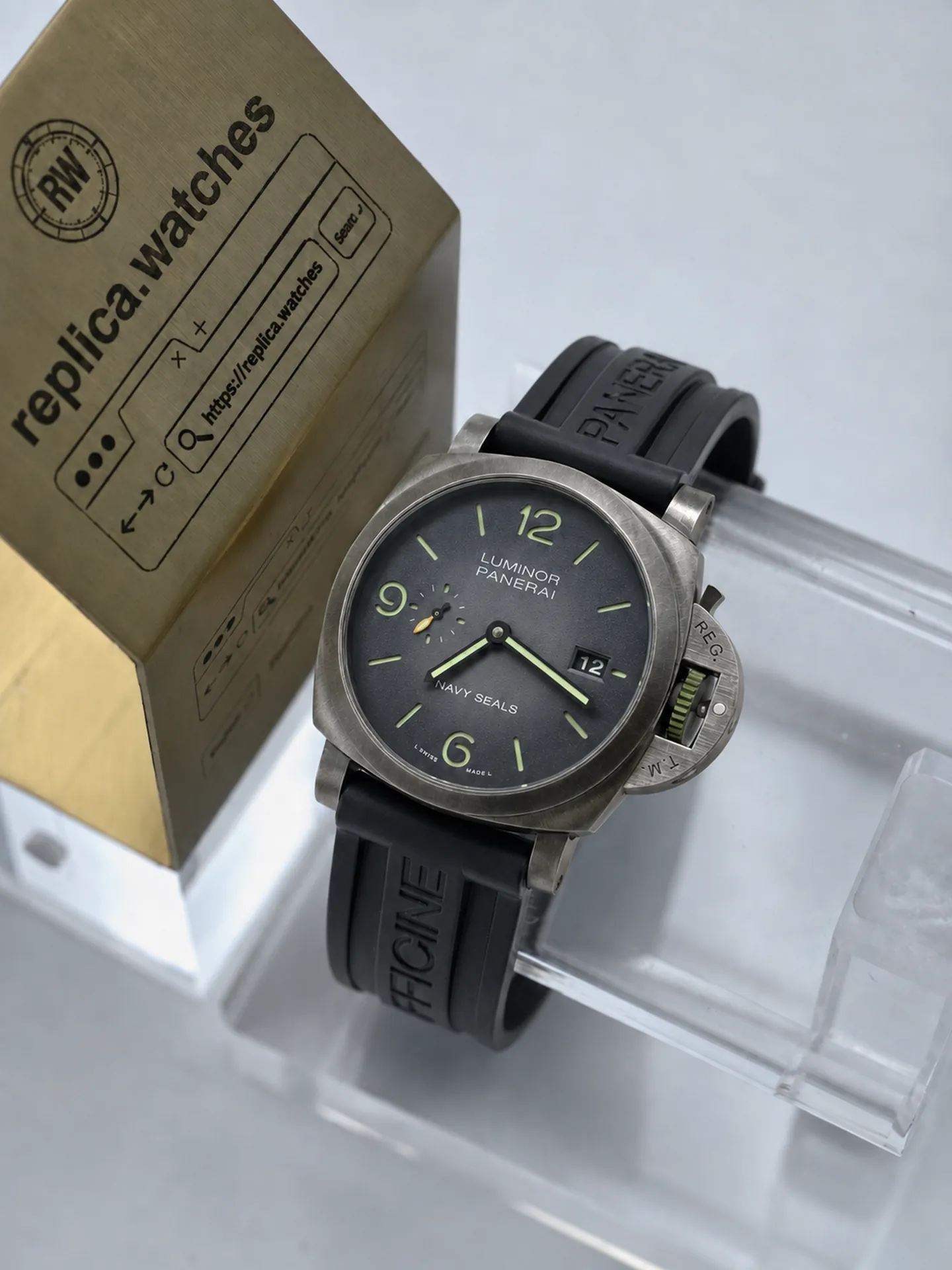 Replica Panerai Luminor Marina PAM01412 Brunito Steel Grey Dial 44mm Watch