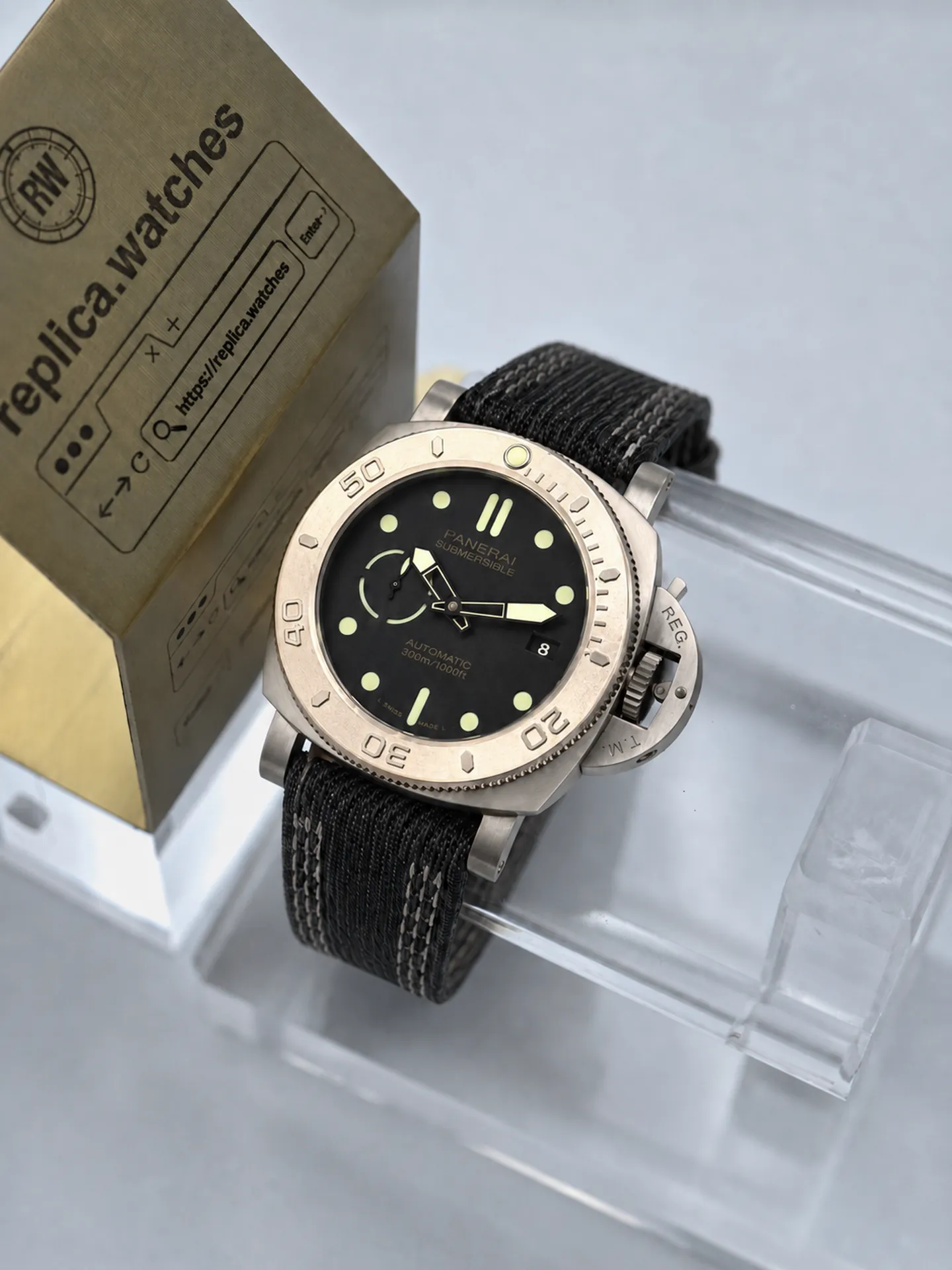 Replica Panerai Submersible Mike Horn PAM00984 Black Dial 47mm Eco-Titanium Special Edition Watch