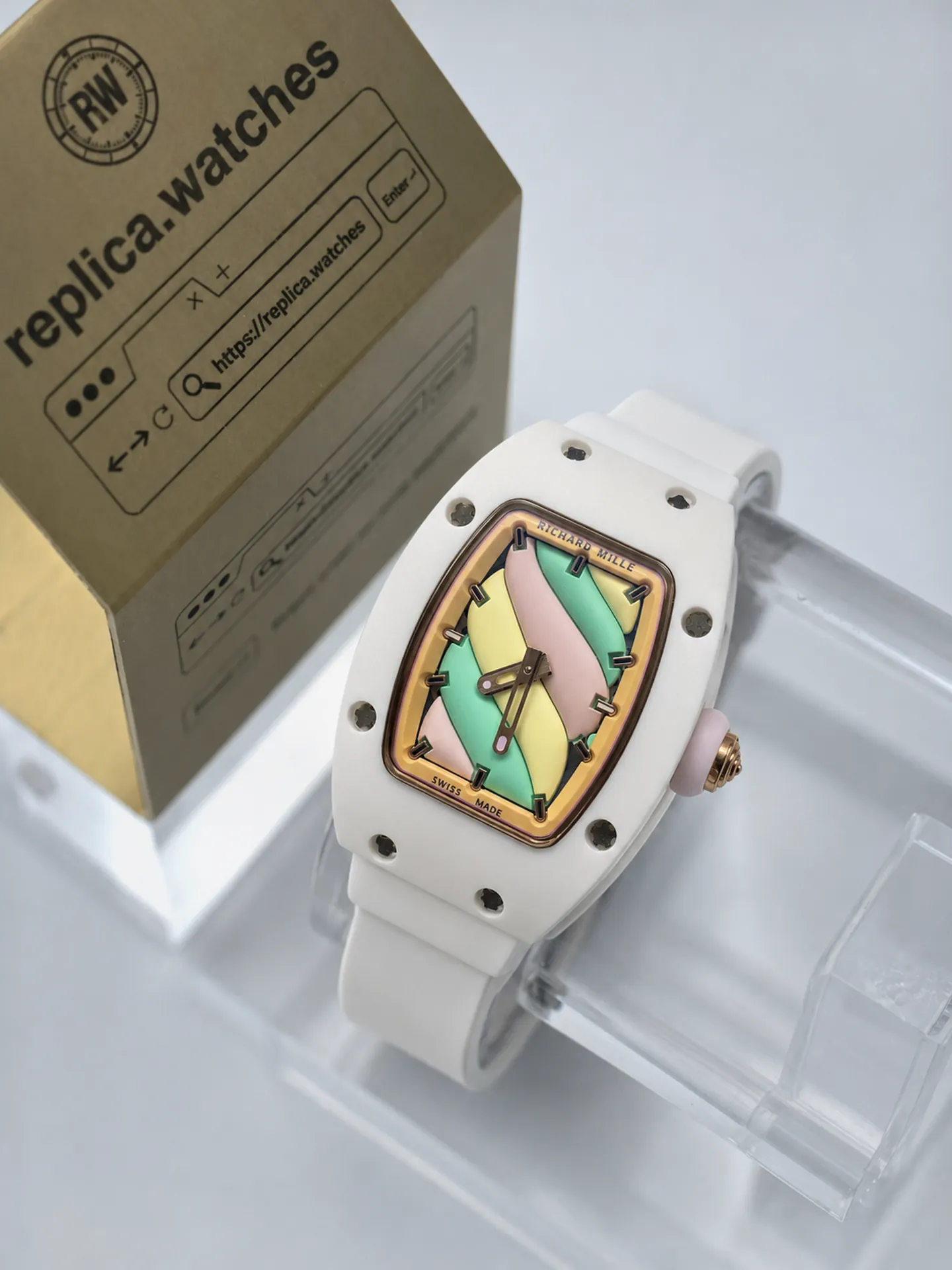 Replica Richard Mille BonBon Marshmallow RM 07-03 White Ceramic 31mm Watch