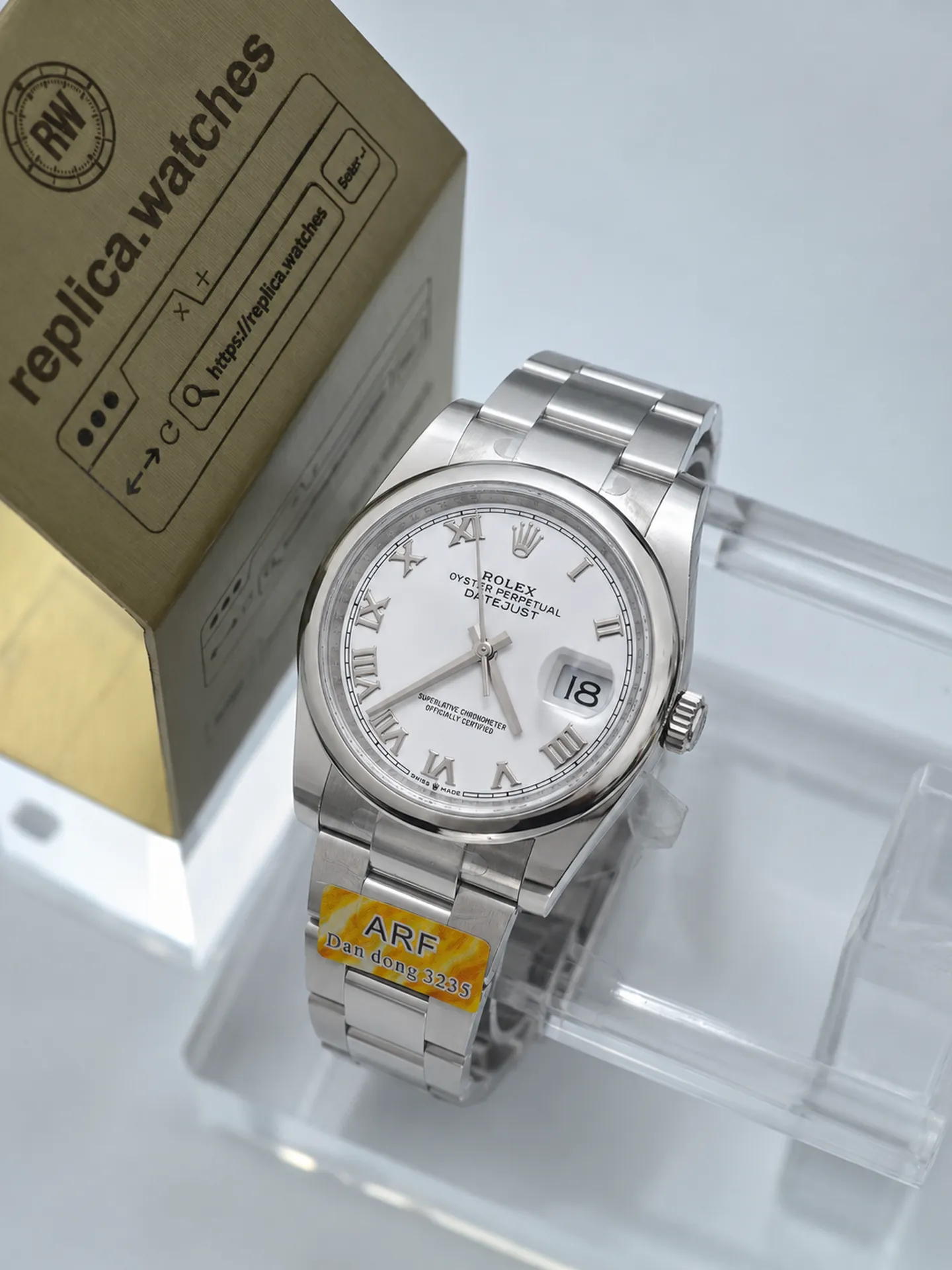 Replica Rolex Datejust 36 M126200-0028 White Roman Dial 36mm Steel AR Factory Watch