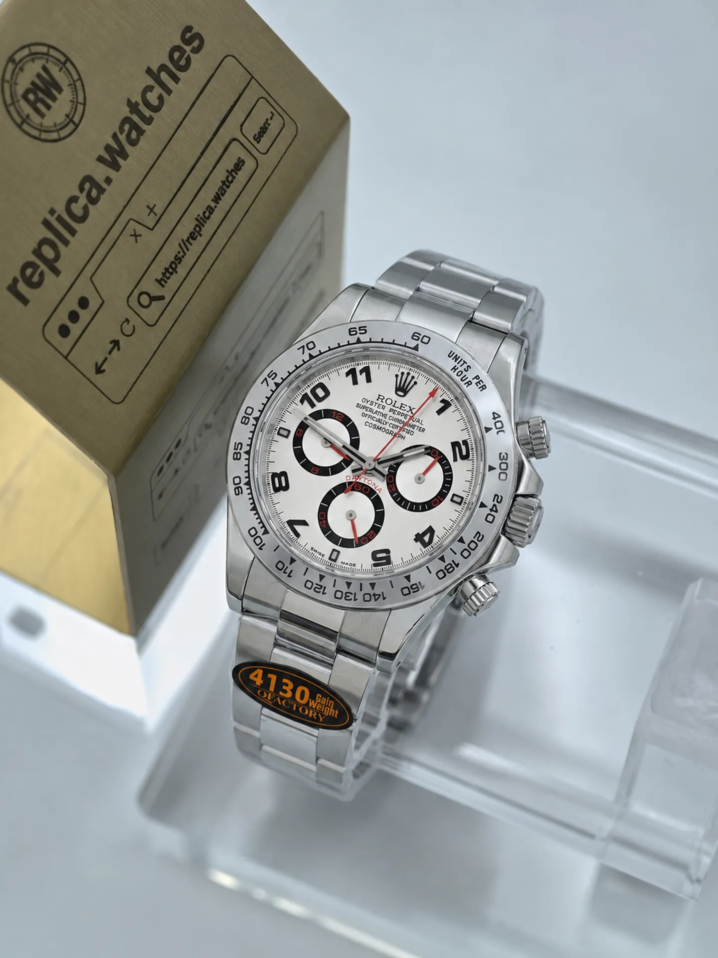 Replica Rolex Daytona M116509-0036 Silver Racing Dial 40mm White Gold Q Factory Watch