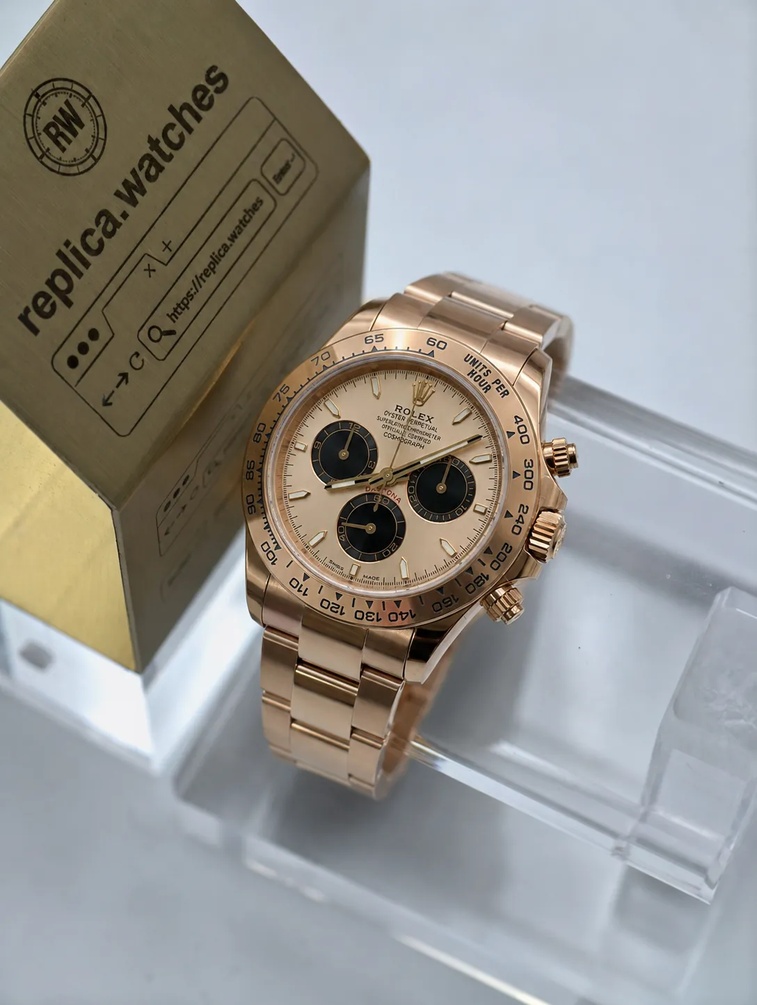 Super Clone Heavy Rolex Daytona M126505-0003 Panda Dial Everose Gold 4131 Chronograph Watch VS Factory