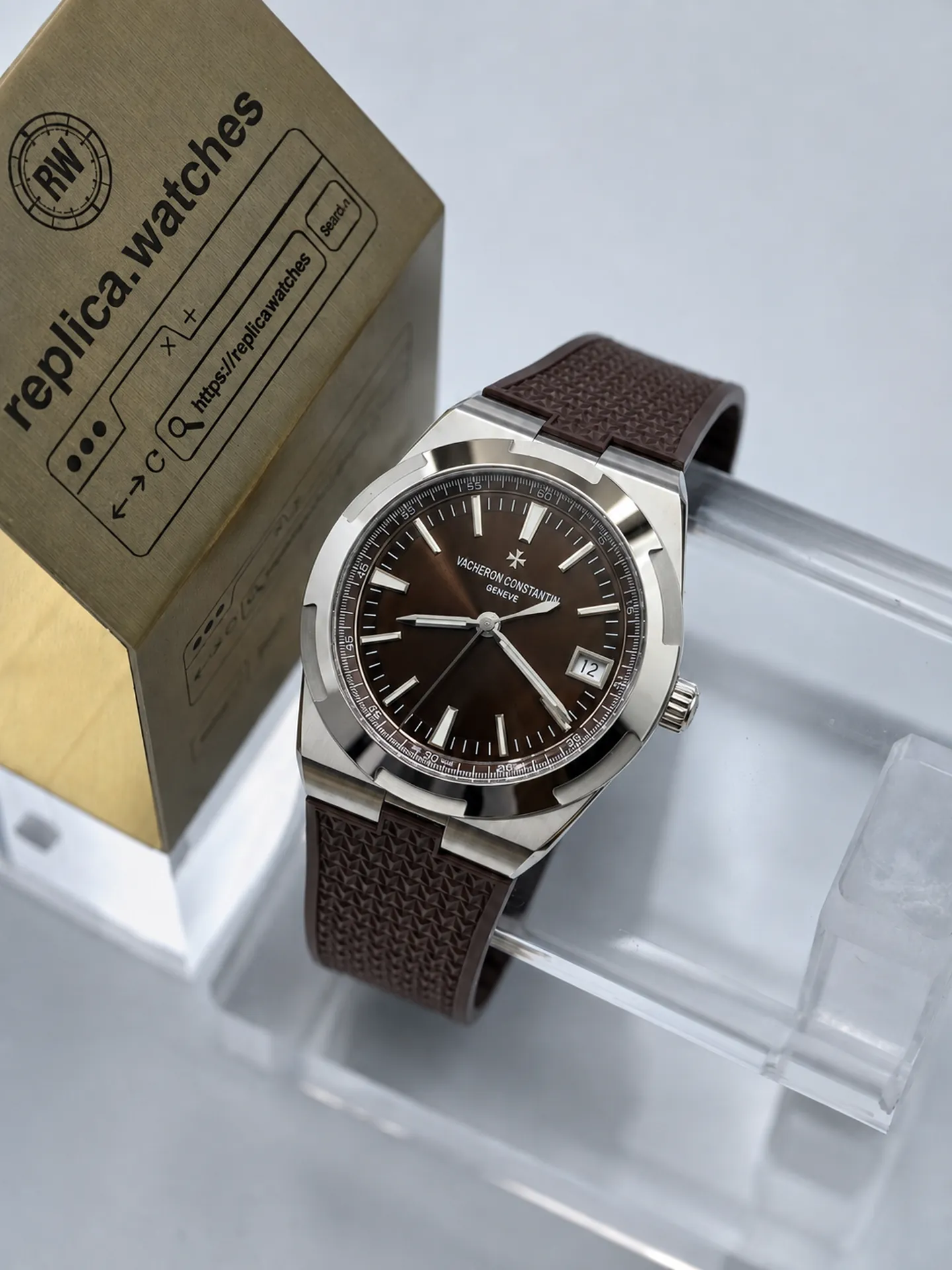 Replica Vacheron Constantin Overseas 4500V Brown Dial 41mm Steel MKS Factory Watch
