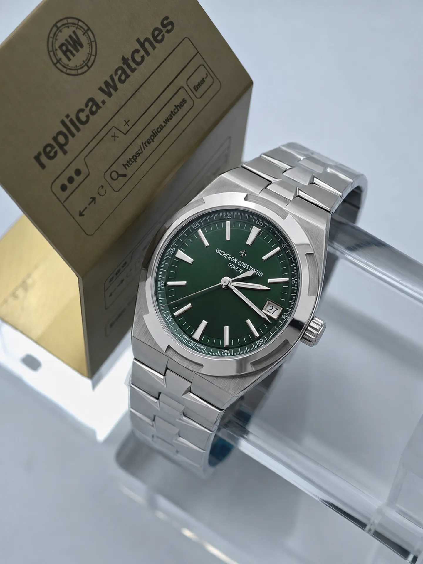 Replica Vacheron Constantin Overseas 4520V Green Dial 41mm Steel MKS Factory Watch