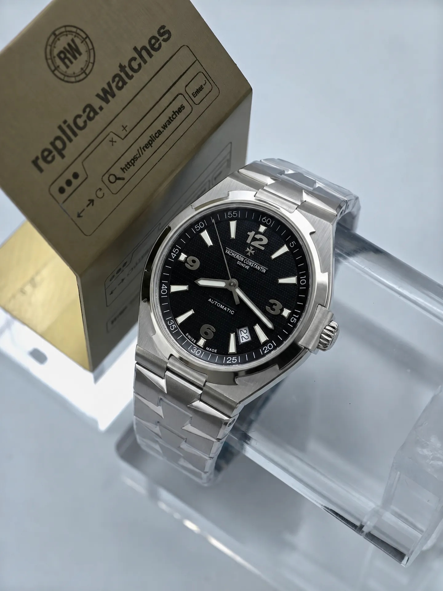 Replica Vacheron Constantin Overseas 47040/B01A-9094 Black Dial 42mm Steel Z Factory Watch