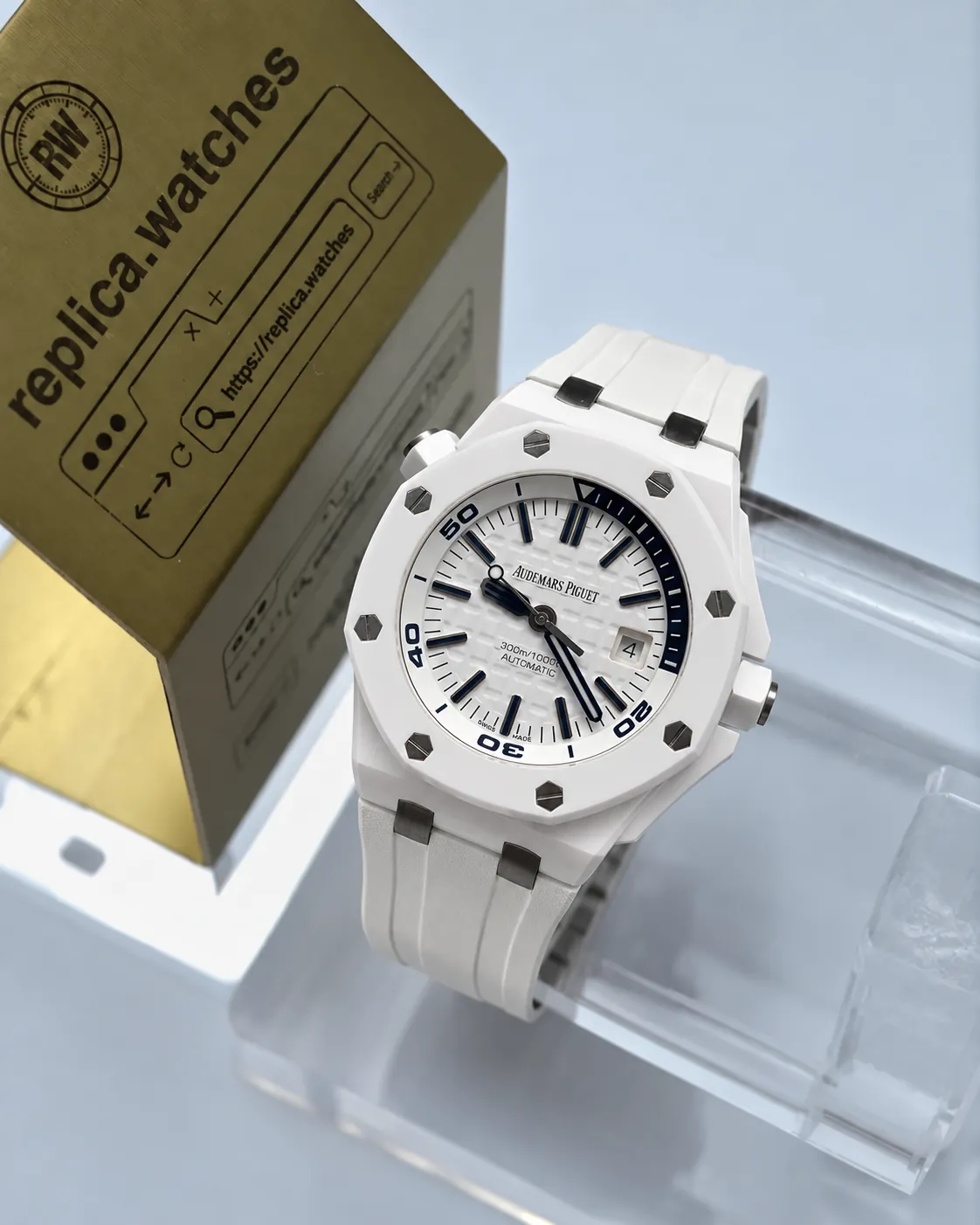 Audemars Piguet Royal Oak Offshore 15707CB.OO.A010CA.01 42mm White Ceramic Sports Replica Watch