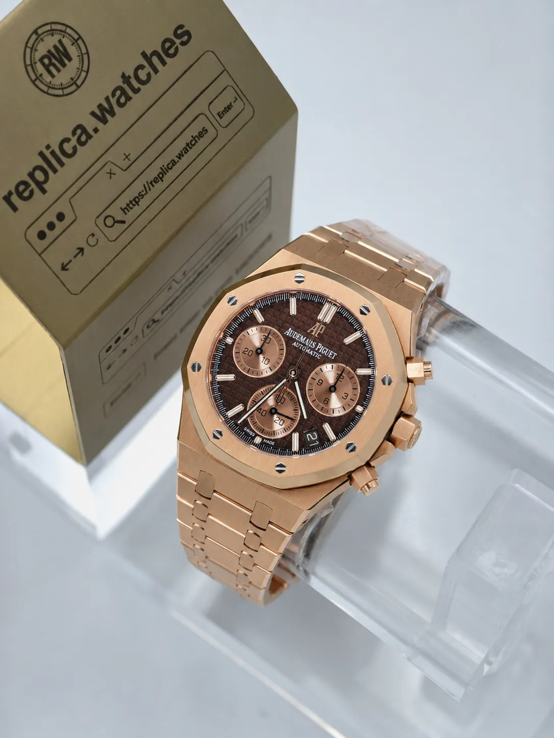 Audemars Piguet Royal Oak 26239OR.OO.1220OR.02 41mm Brown Tapisserie Chronograph Replica Watch