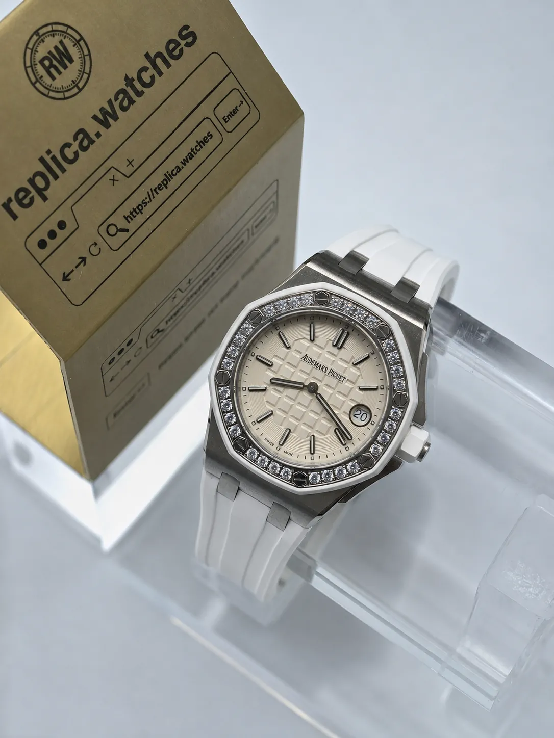 Audemars Piguet Royal Oak Offshore 67540SK.ZZ.A010CA.01 37mm Quartz White Dial Replica Watch