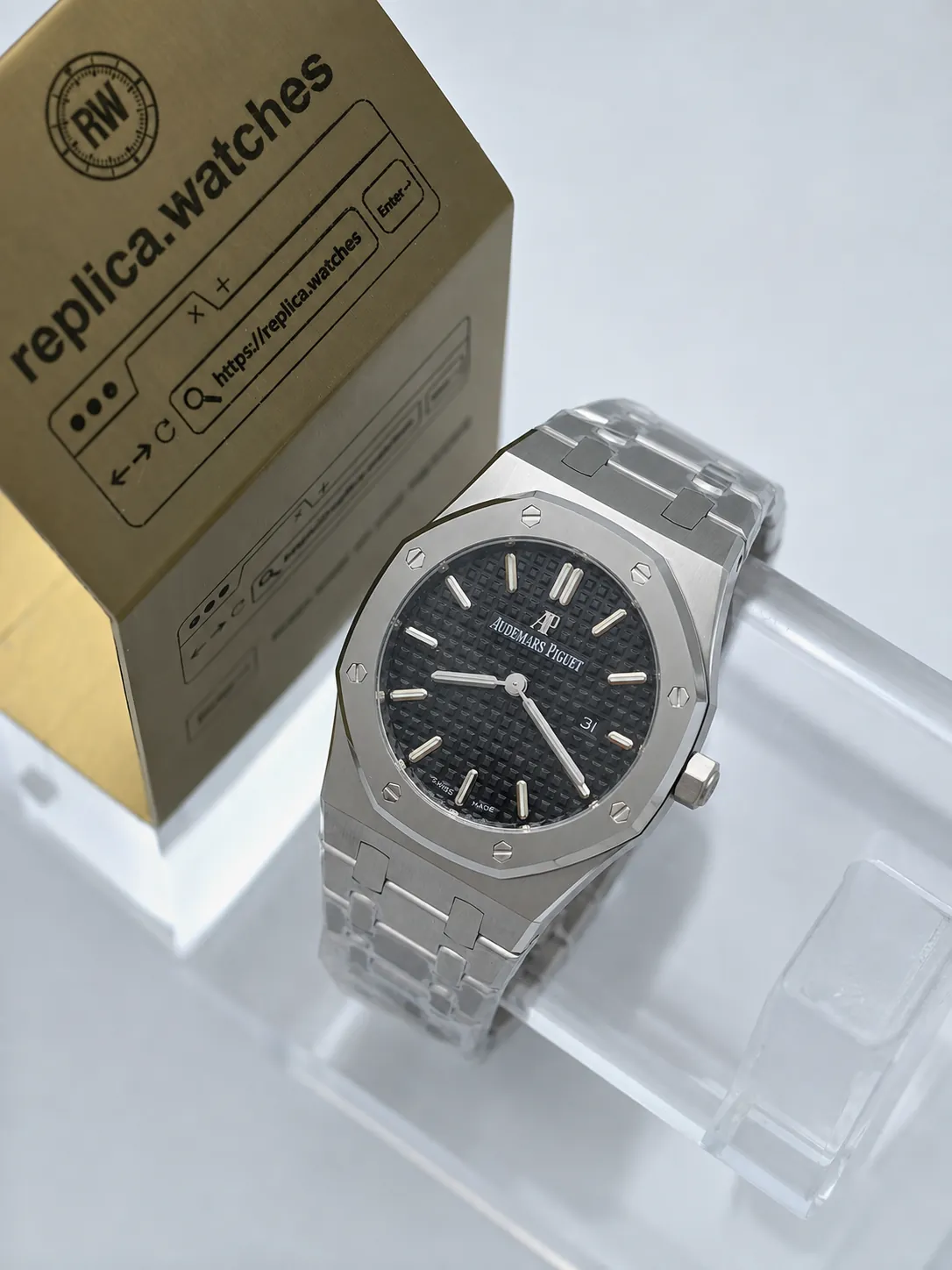 Audemars Piguet Royal Oak 67650ST.OO.1261ST.01 33mm Quartz Classic Black Sports Replica Ladies Watch