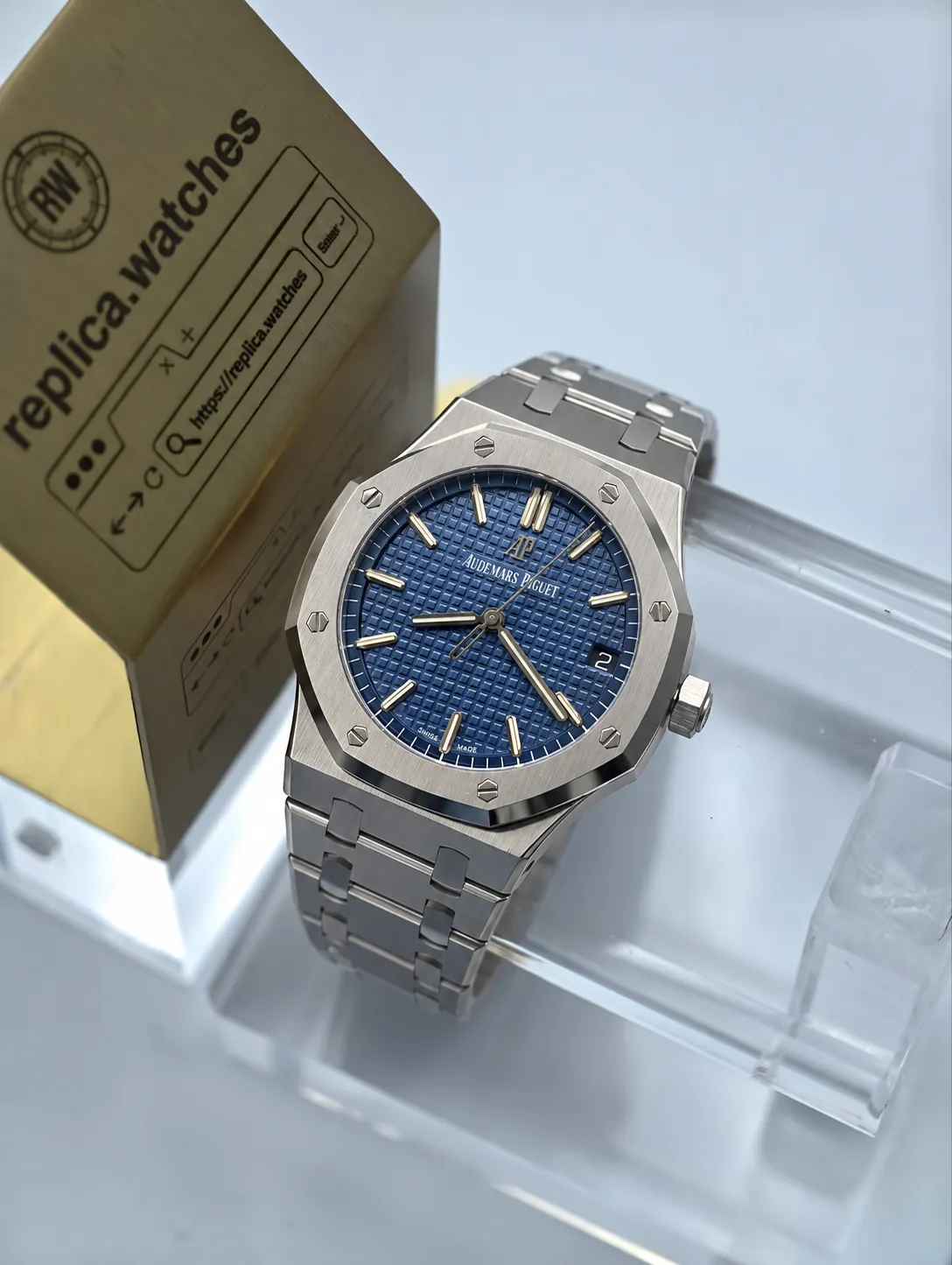 Audemars Piguet Royal Oak 15500ST.OO.1220ST.01 41mm 4302 Movement Classic Blue Sports Replica Watch
