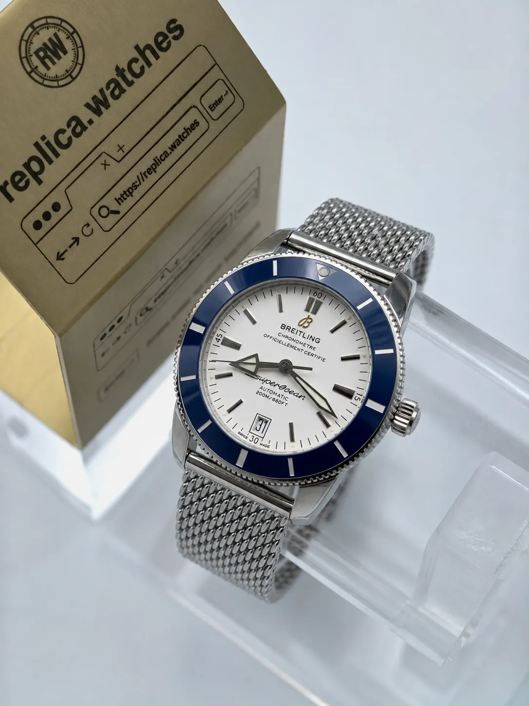 Breitling Superocean AB201016/G827/154A Automatic Movement 42mm GF Blue Bezel Sports Super Clone Watch