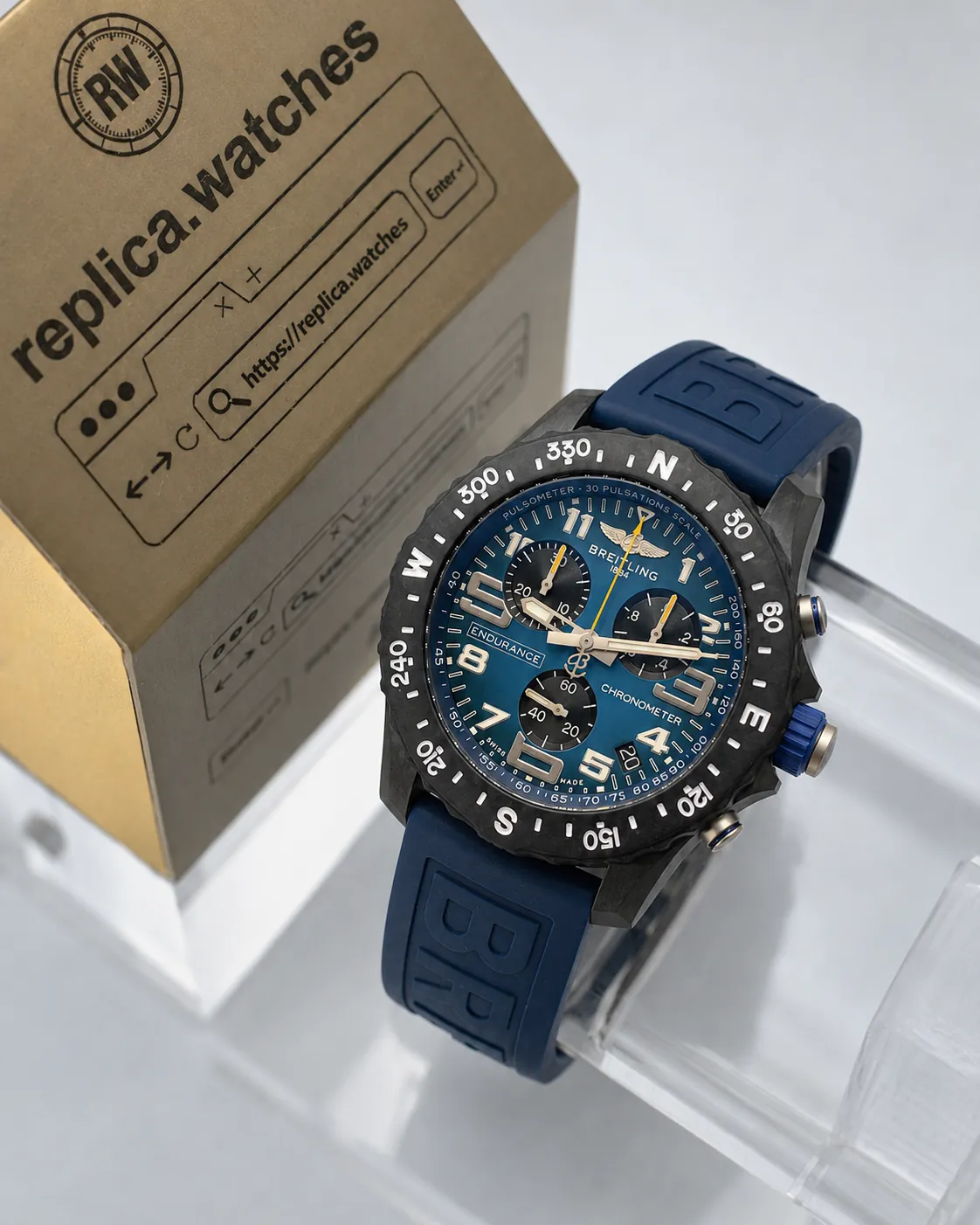 Breitling Professional Endurance Pro X823101G1C1S1 Quartz Movement 44mm OF Replica Carbon Fiber Sports Watch