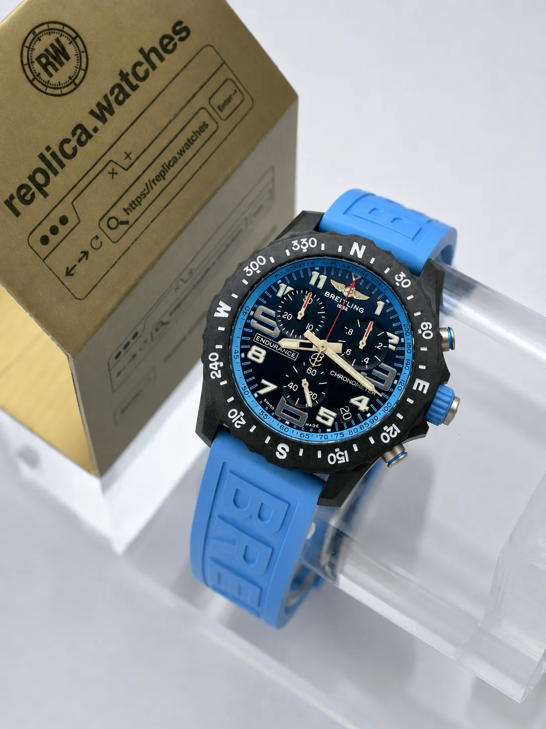 Breitling Professional Endurance Pro X82310281B1S2 44mm Quartz Movement OF Replica Blue Rubber Strap Watch